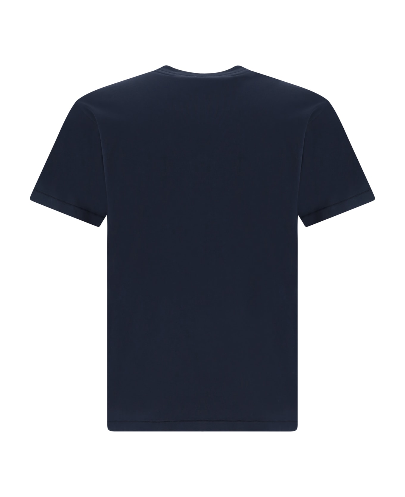 Stone Island Logo Round Neck T-shirt - Blue
