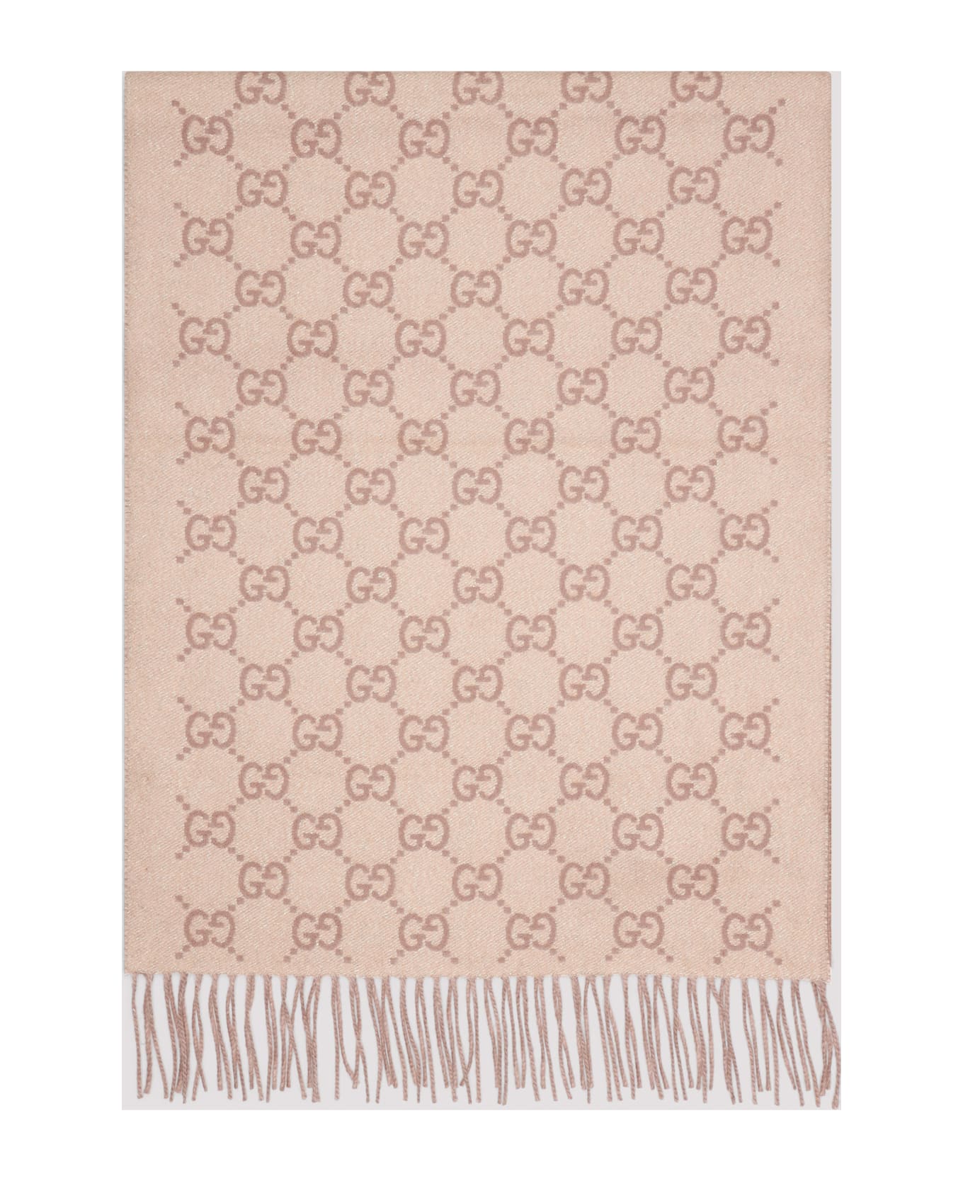 Gucci Gg Cashmere Scarf - Coffee Beige