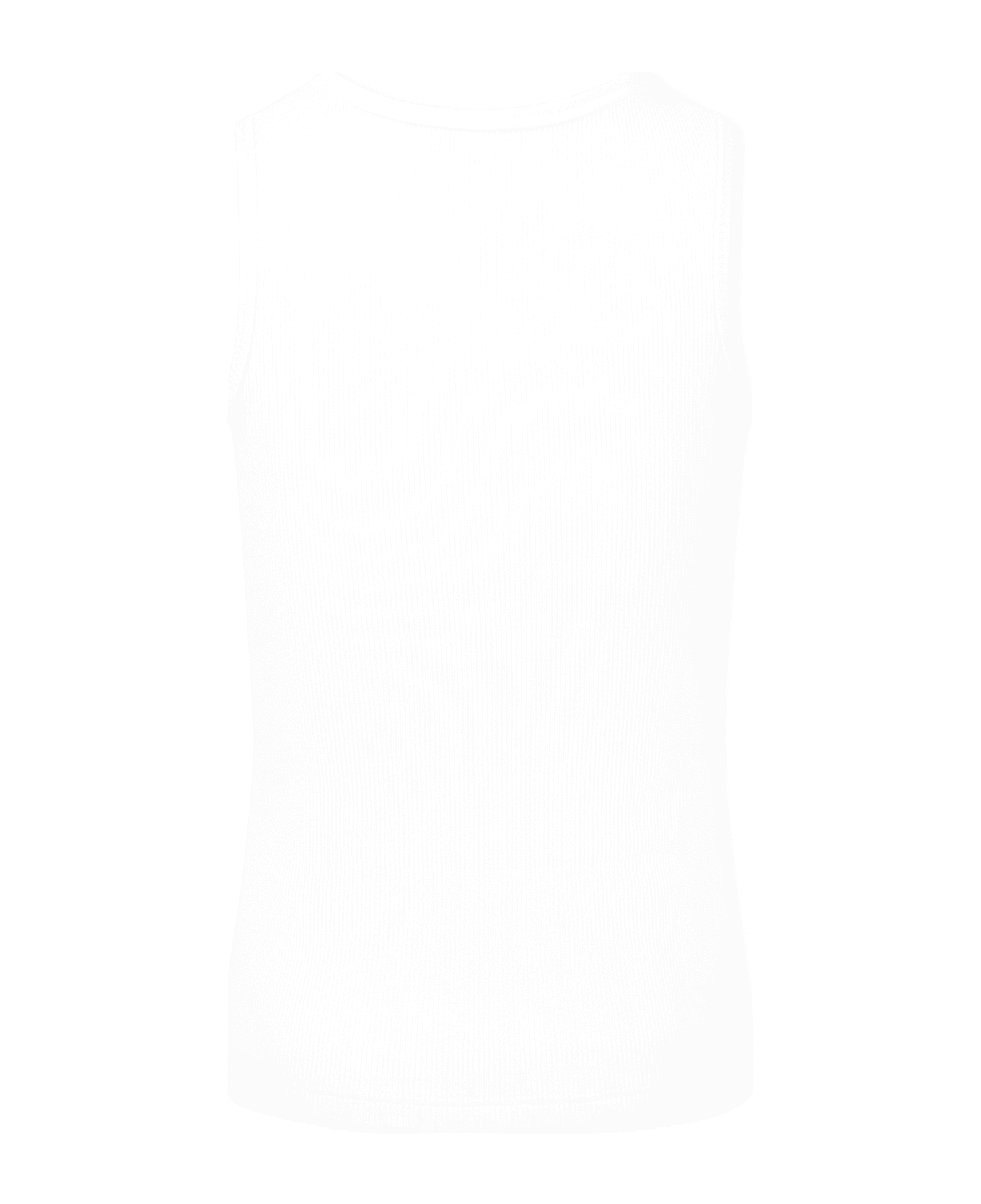 Gucci White Tank Top For Kids With Logo - White