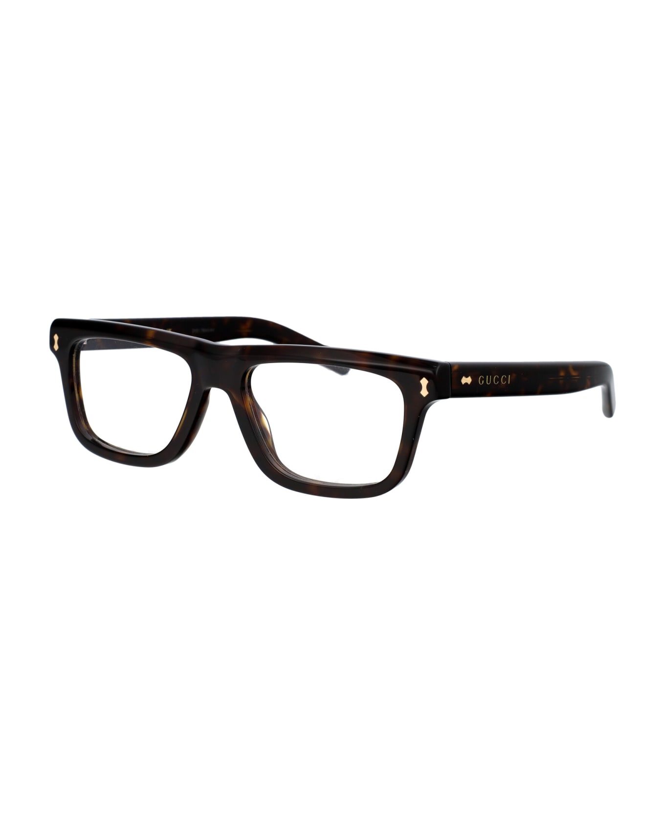 Gucci Eyewear Gg1525o Glasses - 002 HAVANA HAVANA TRANSPARENT アイウェア