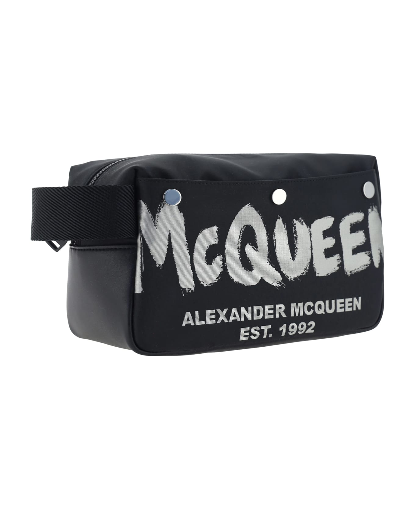 Alexander McQueen Beauty Case - Black/off White ベルトバッグ