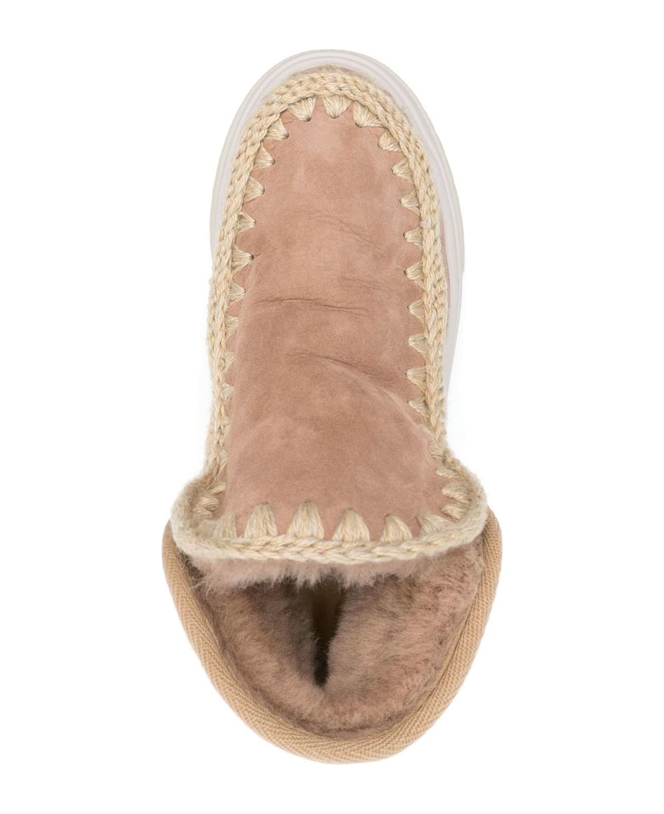 Mou Eskimo Jogger In Camel Beige Sheepskin - Beige