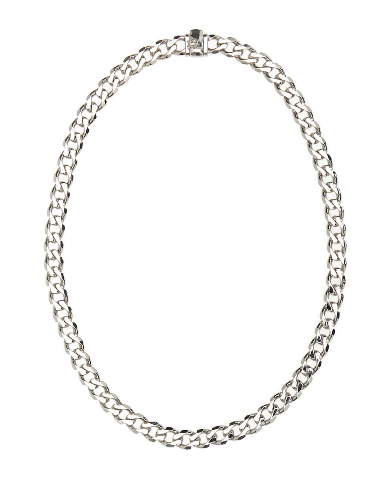 Emanuele Bicocchi 925 Silver Edge Chain Necklace - SILVER