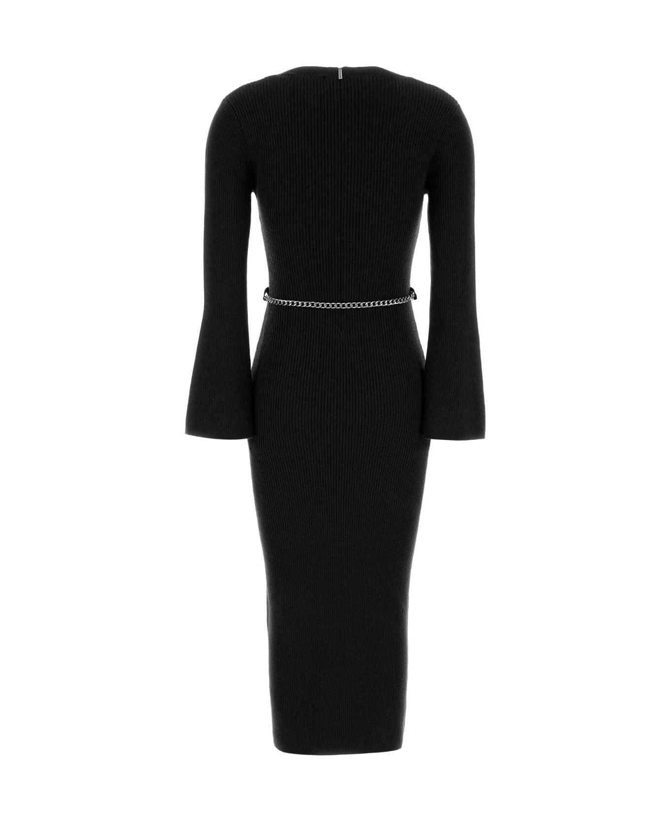 Michael Kors Black Wool Blend Dress - BLACK