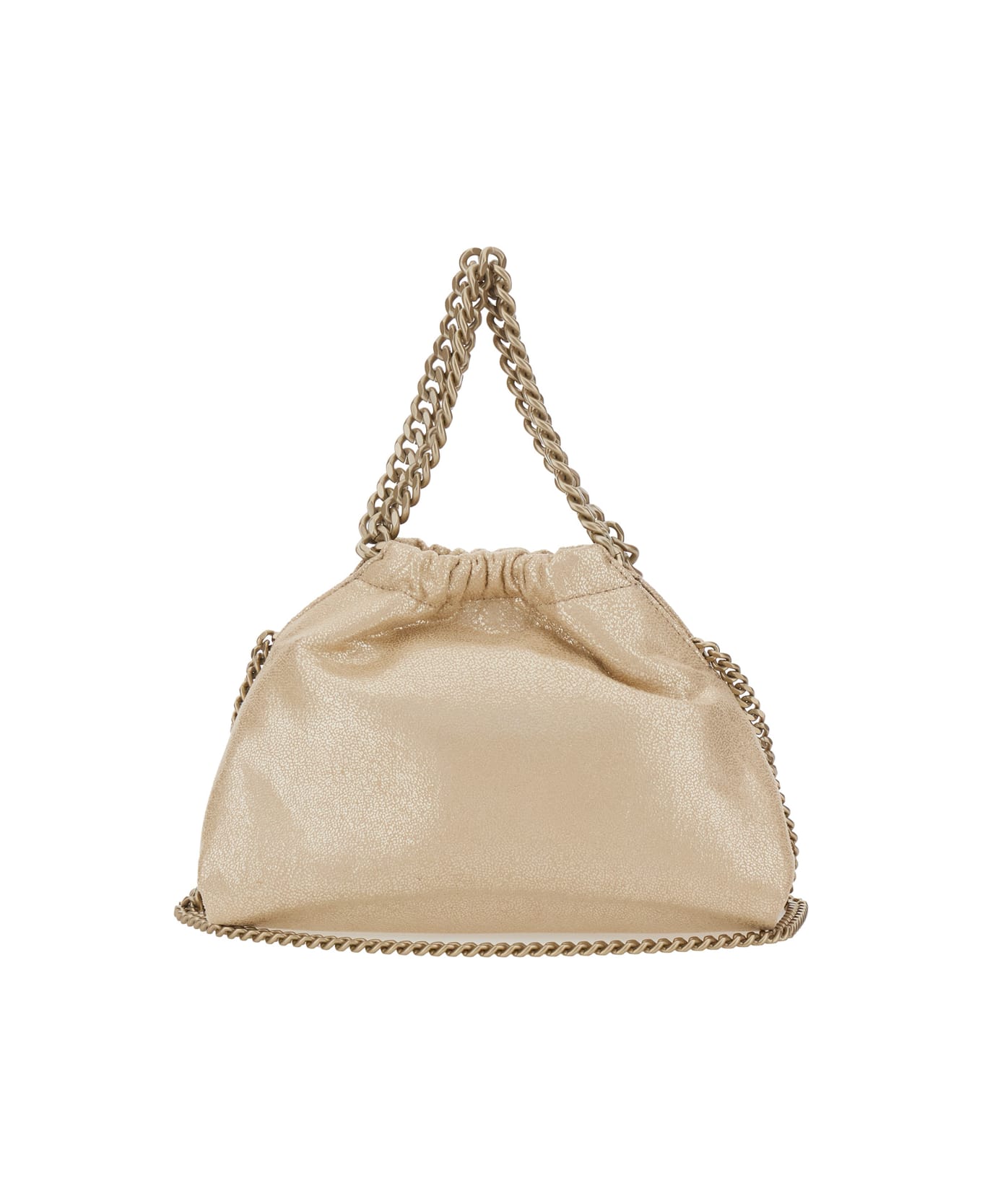 Stella McCartney Falabella Mini Drawstring Bag Eco Shiny Dotted Chamois W/tonal Chain - Airlite - Metallic