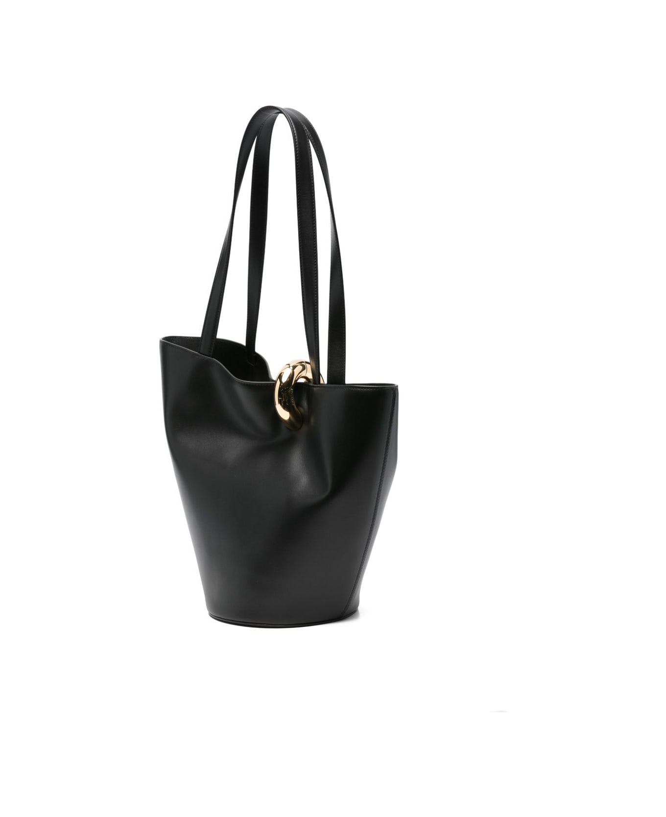 Jacquemus Le Bambola Moyen Leather Bucket Bag - Black