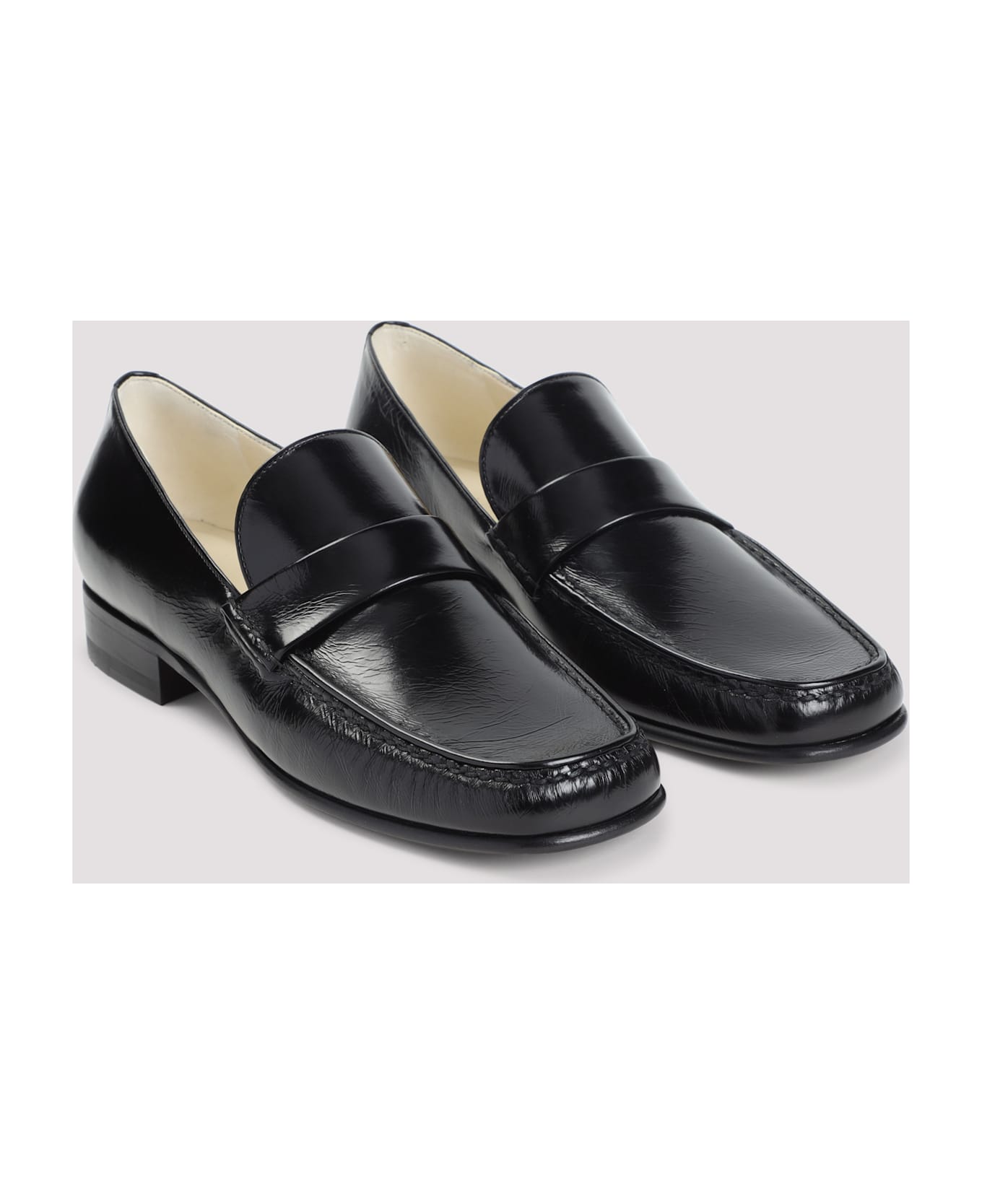 Phoebe Philo Calf Leather Loafers - Bk Black