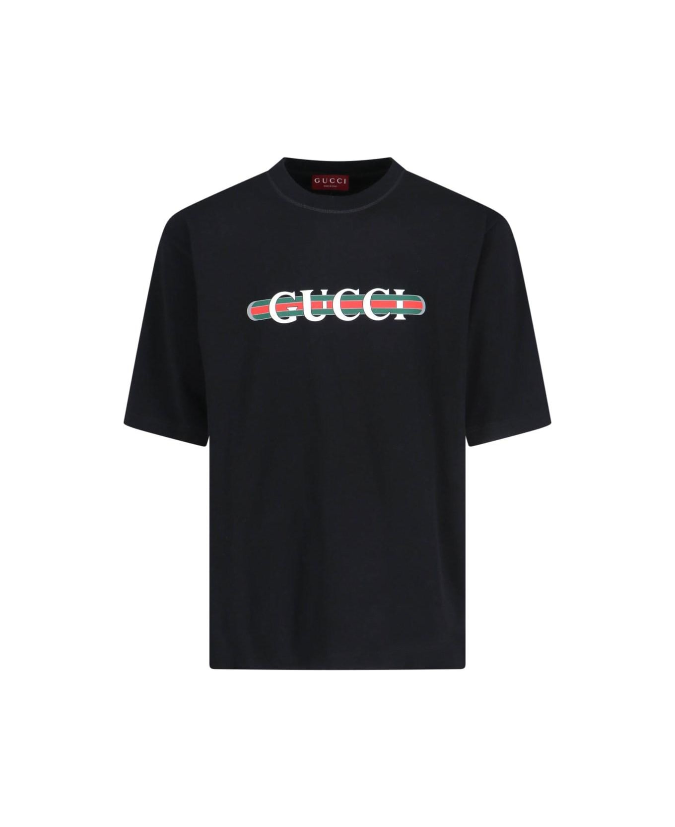 Gucci Logo T-shirt - Black/mc