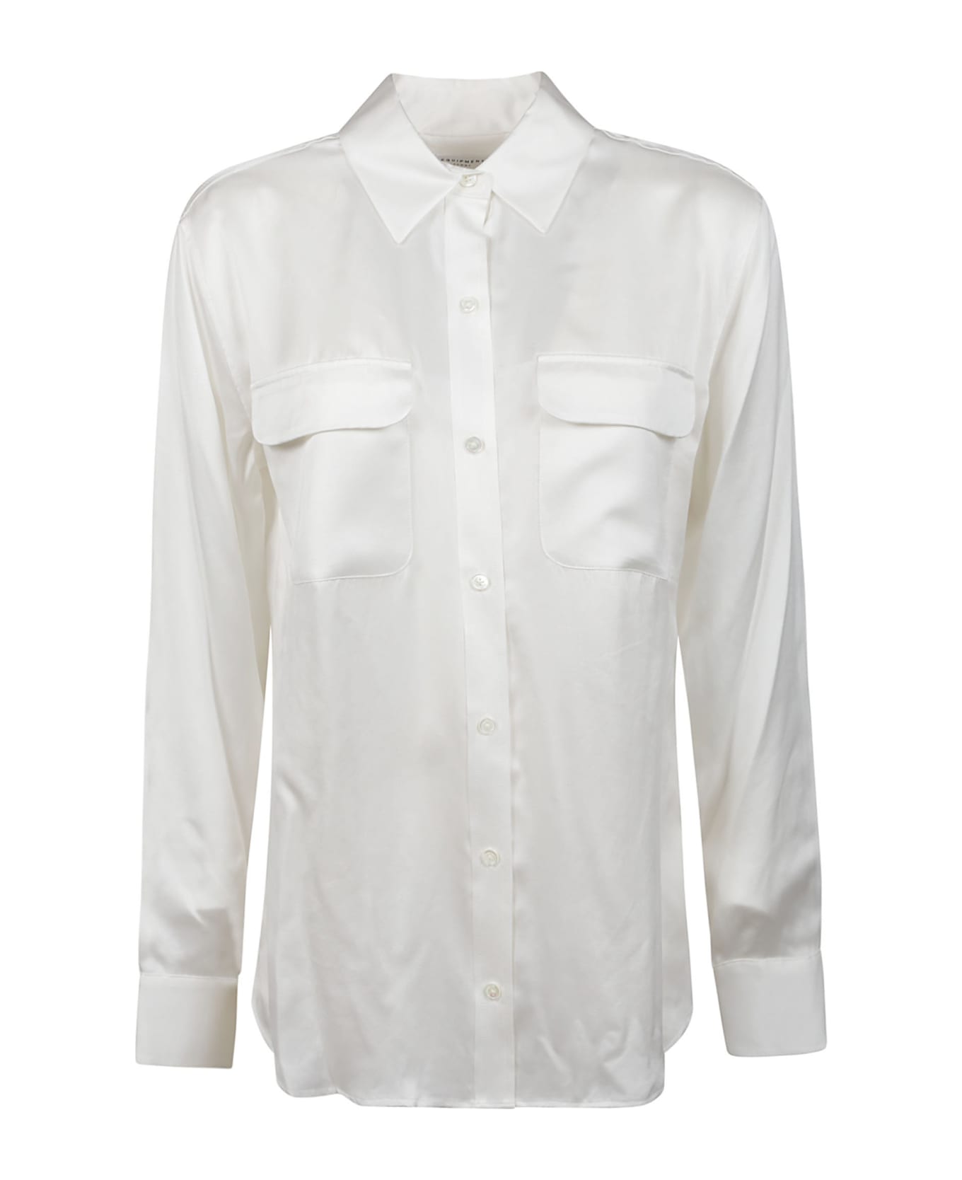Equipment Signature Long Sleeve Shirt - Nature White