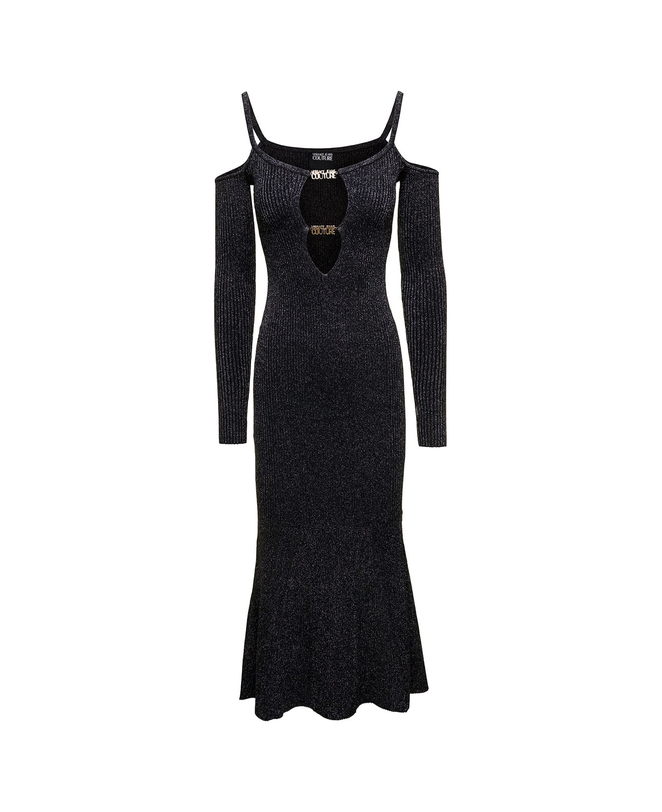 Versace Jeans Couture 75dpm31 Bis Rib Lurex F14 Dress - Black