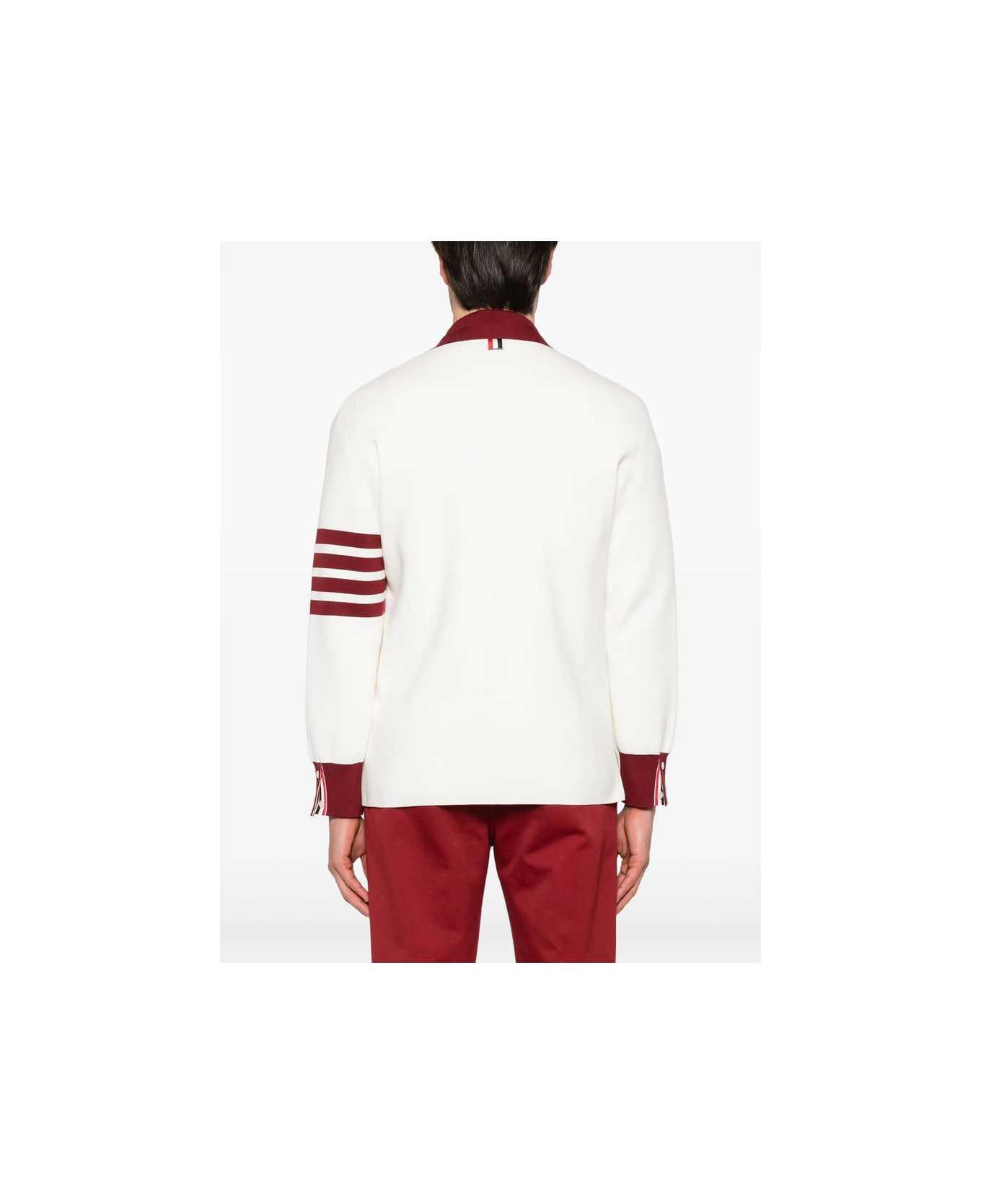 Thom Browne Sweater - WHITE/RED