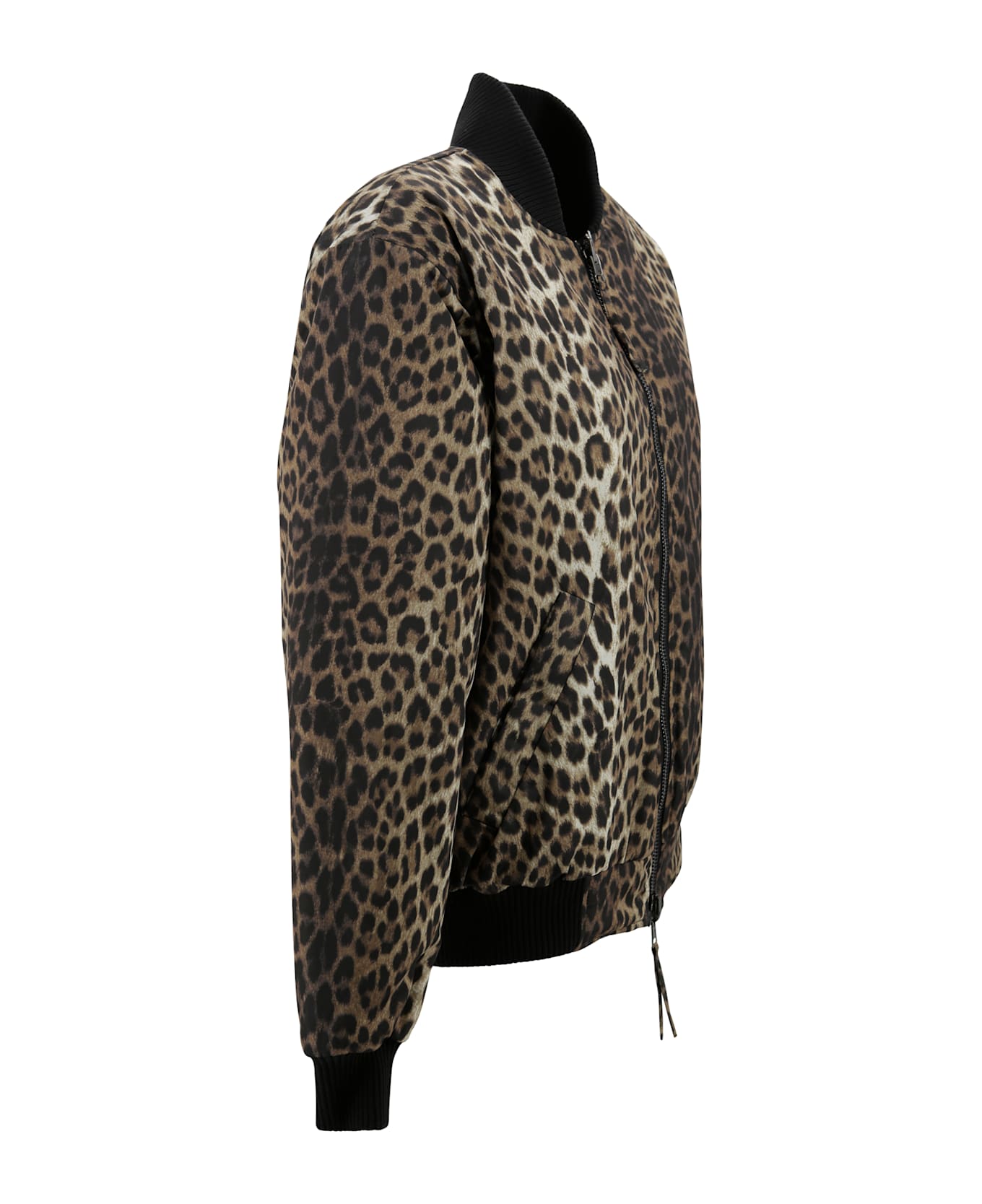 Parosh Reversible Spotted Bomber Jacket - Brown