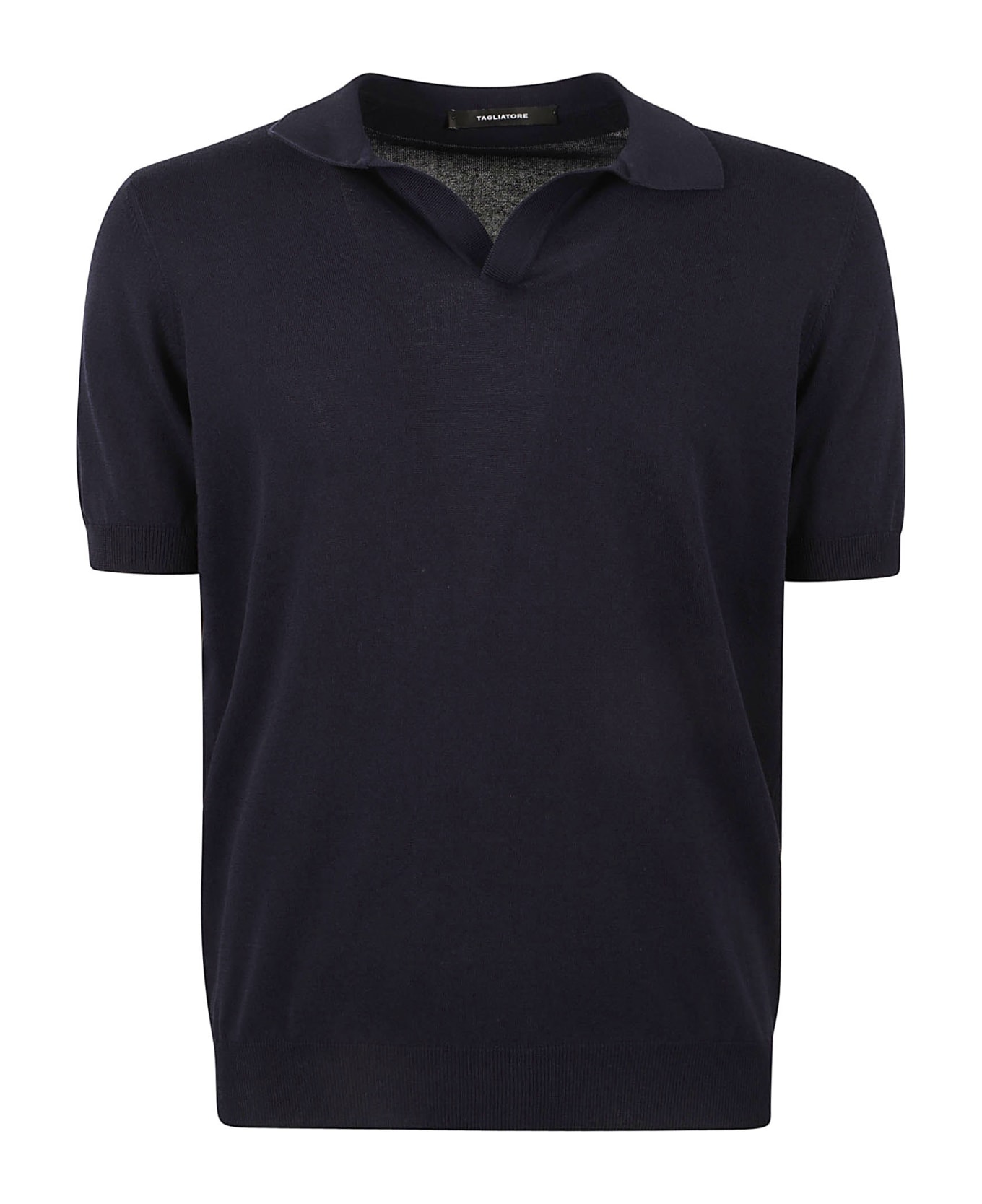 Tagliatore Button-less Placket Polo Shirt - Blu