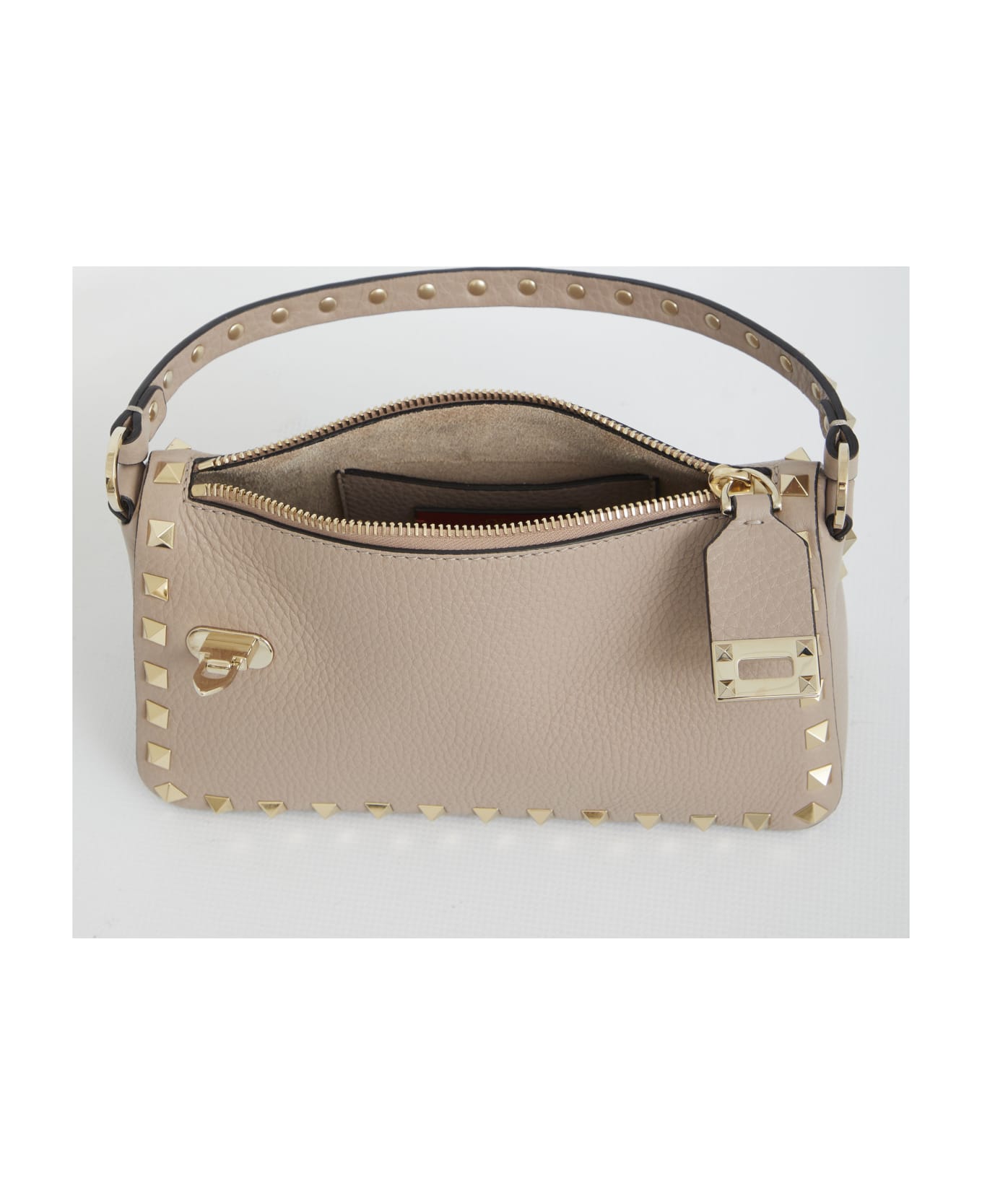 Valentino Garavani Rockstud Small Shoulder Bag - Powder