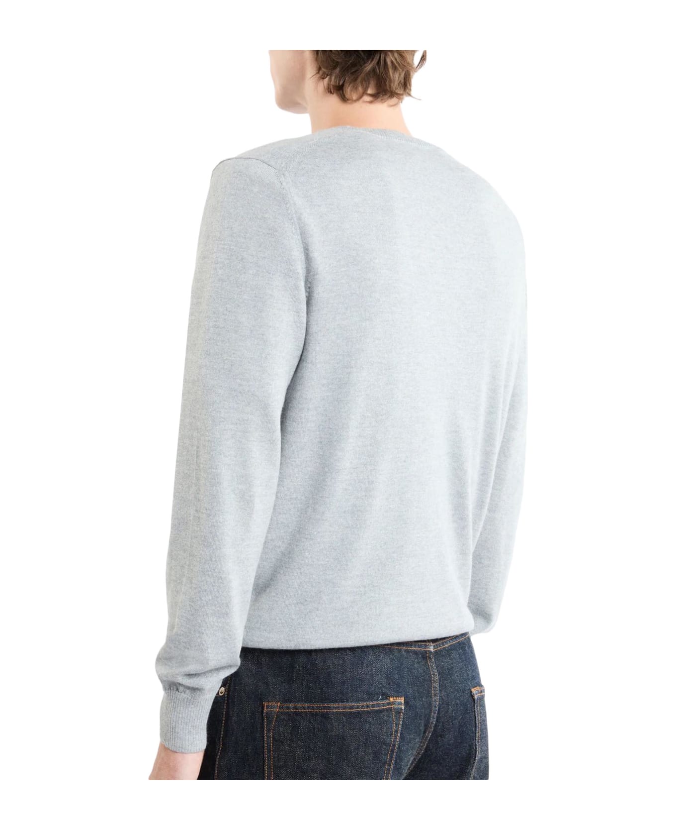 Fay Jumper In Merinos Wool Knit - Grey