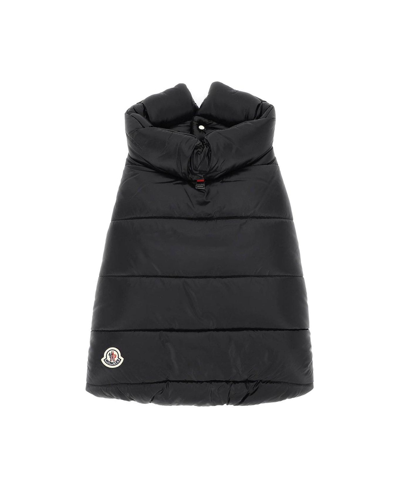 Moncler Logo Patch Buttoned Dog Vest - BLACK