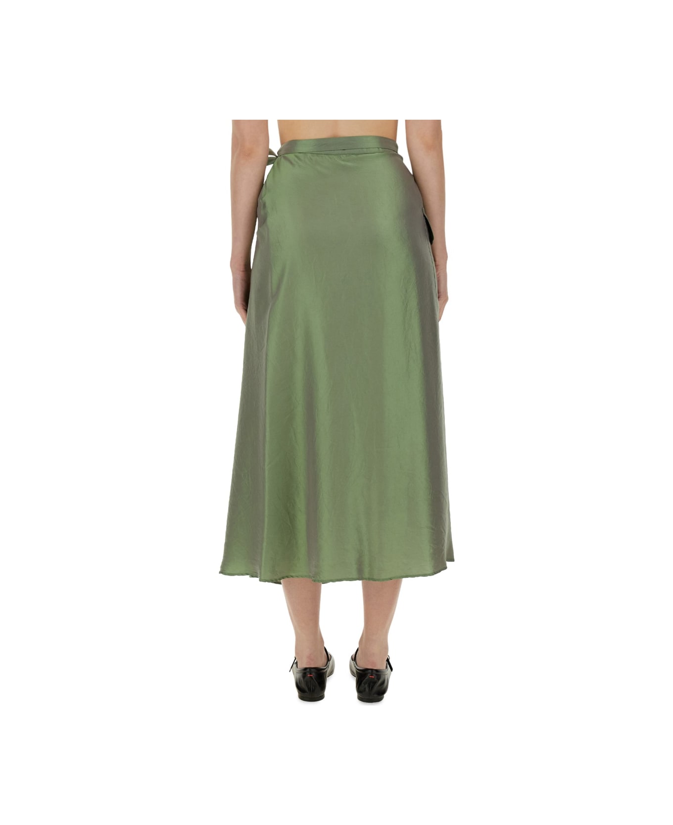 Aspesi Skirt With Bow - GREEN