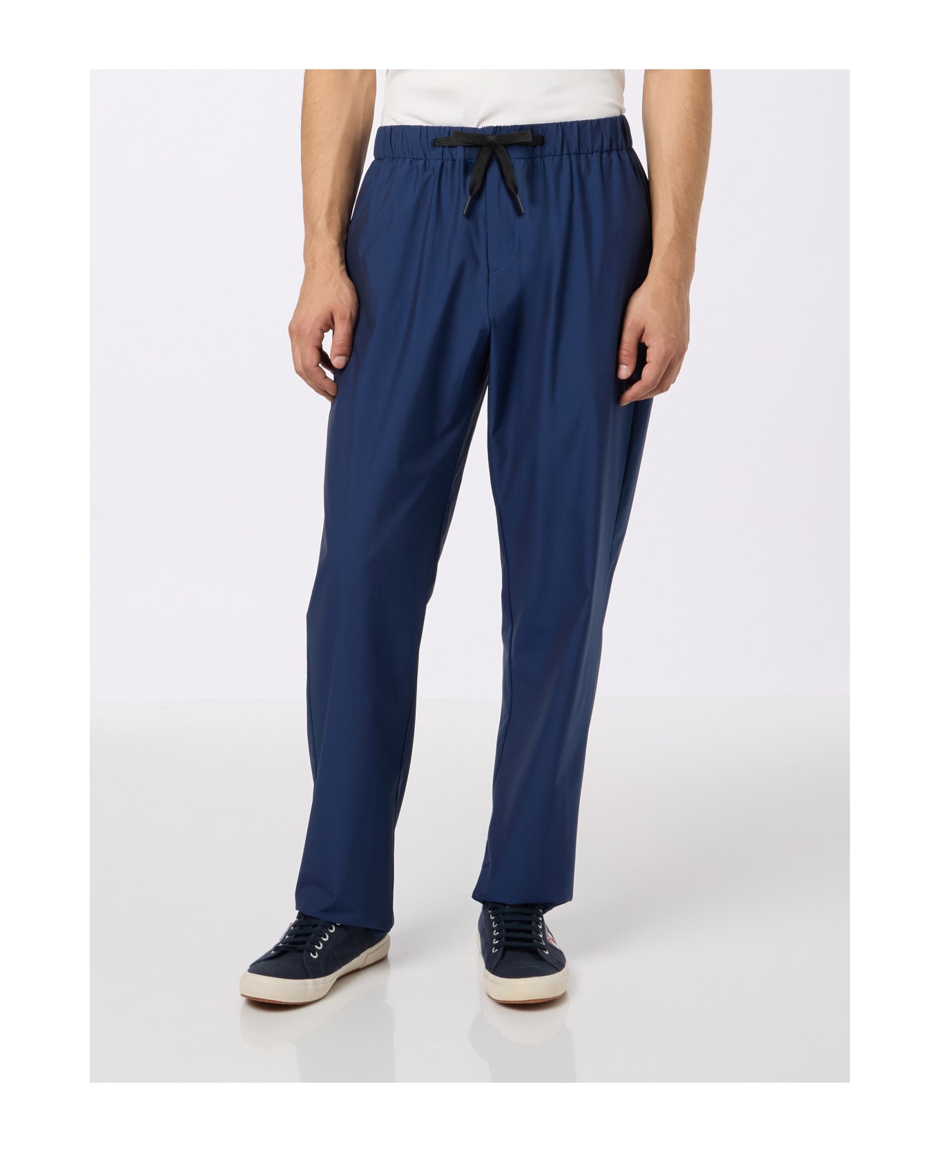 MC2 Saint Barth Man Navy Blue Casual Pants Porter - BLUE