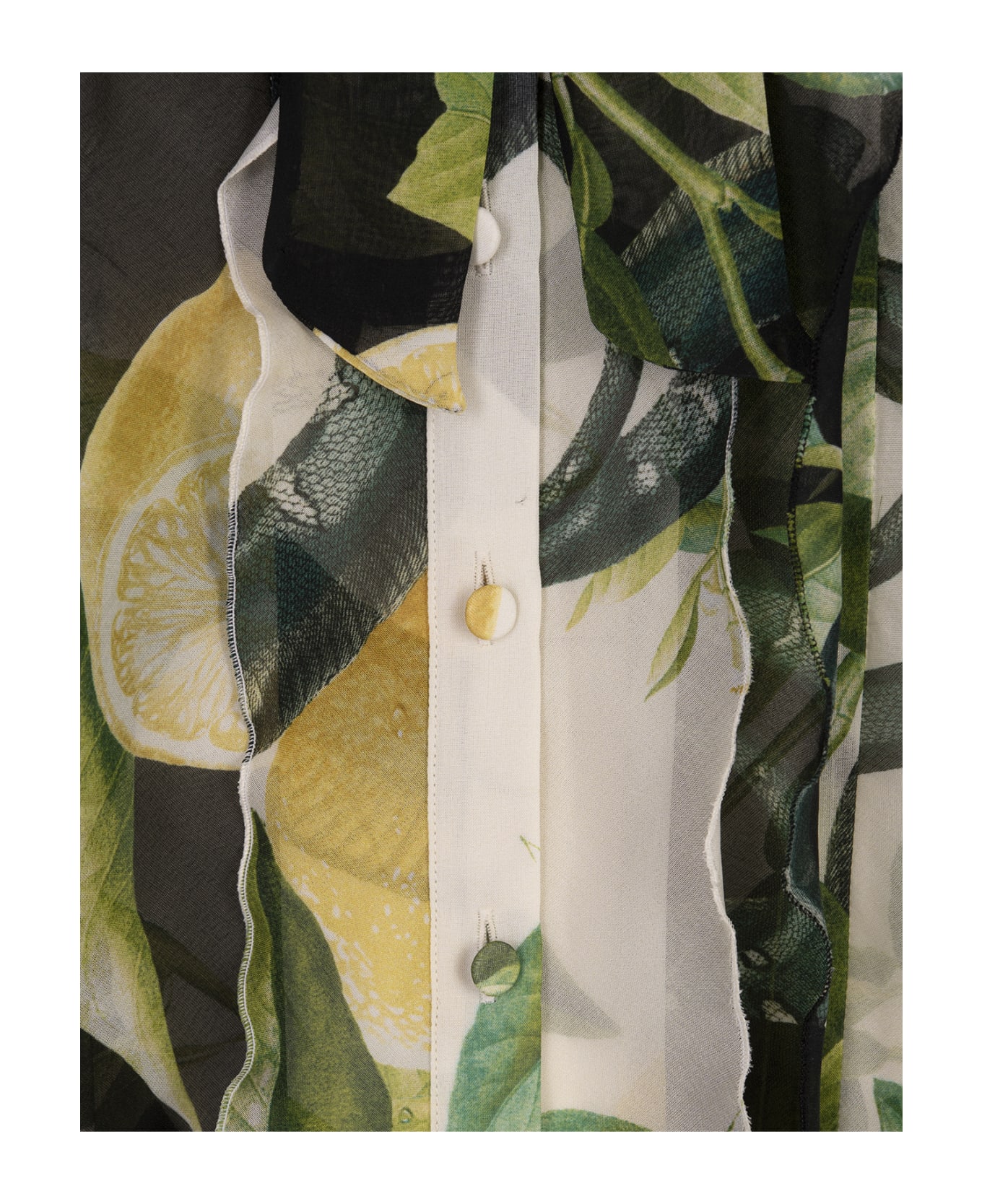 Roberto Cavalli Ivory Shirt With Lemons Print - White ブラウス