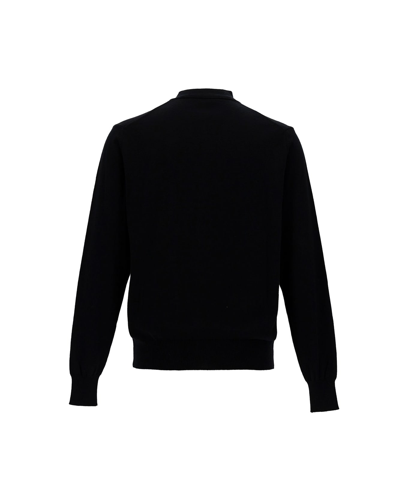 Vivienne Westwood Black V Neck Cardigan With Orb Embroidery In Cotton And Cashmere Man - Black