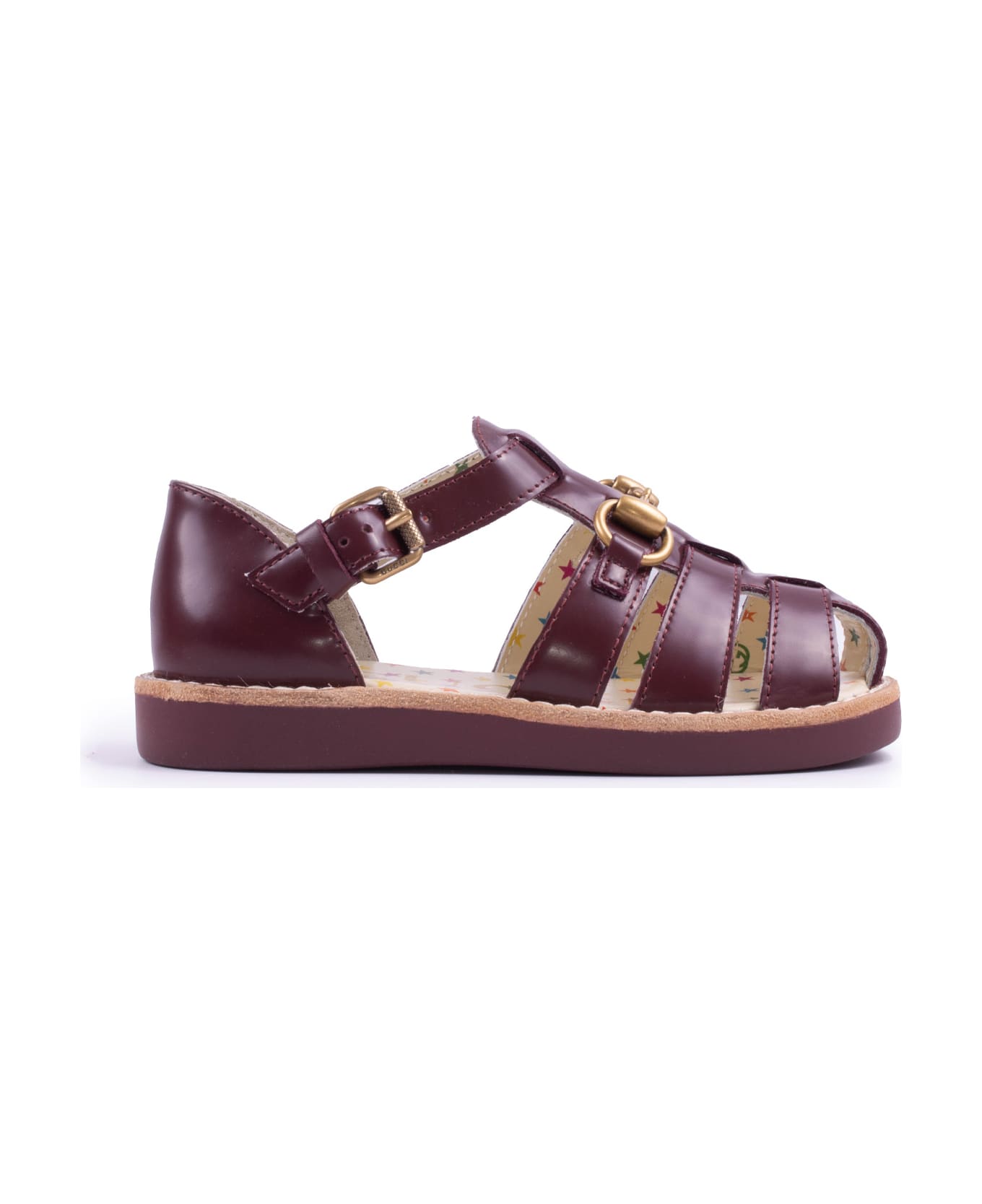 Gucci Toddler's Sandal With Horsebit - Brown