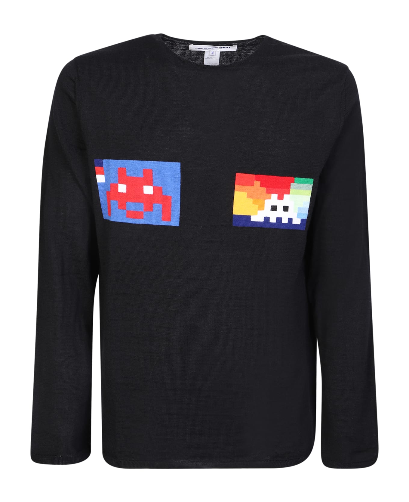 Comme des Garçons Shirt Pixel Print Sweater Comme Des Garcons Shirt Black - Black ニットウェア