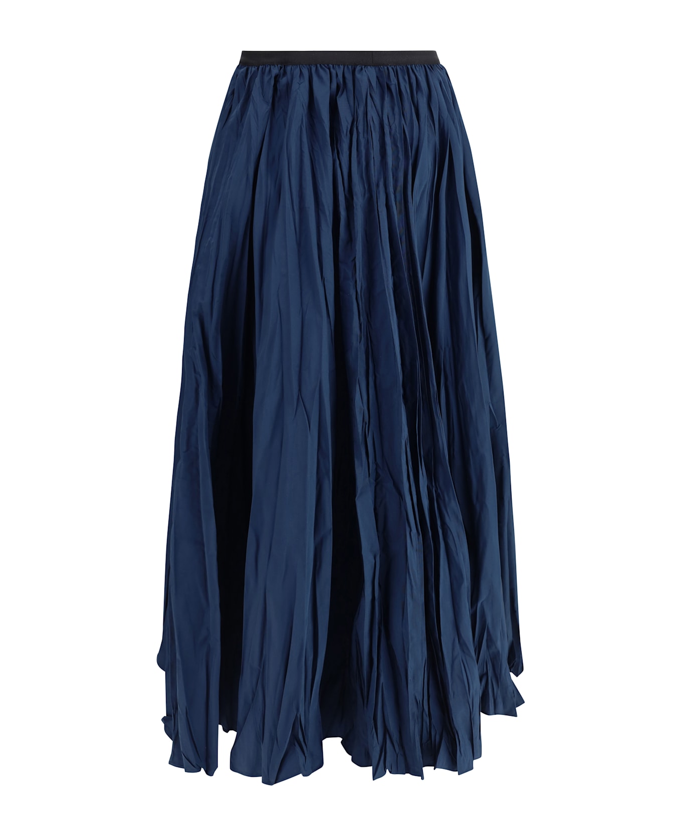 Sara Roka Crinkle-effect Design Pleated Midi Skirt