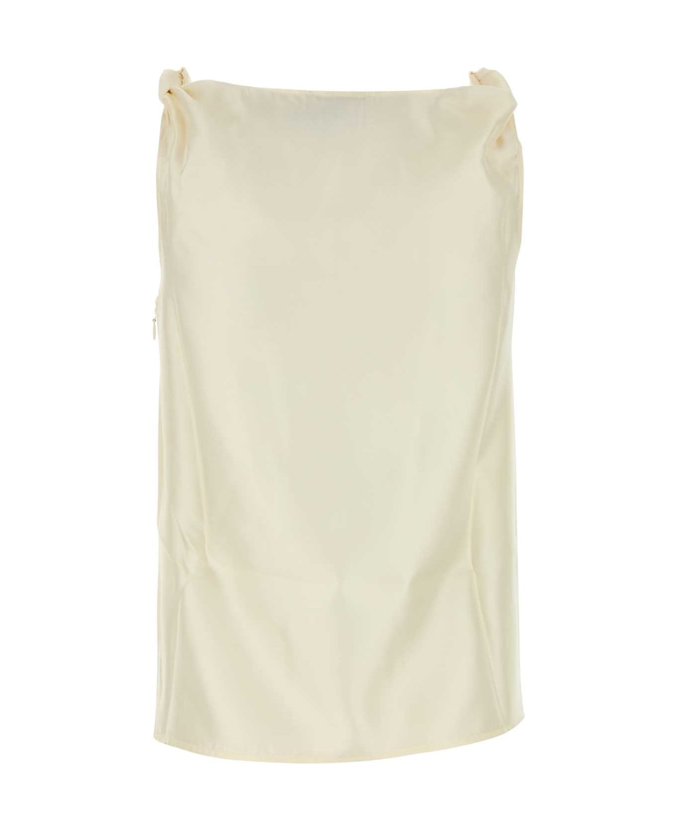 Loulou Studio Ivory Twill Remy Top - SOFTVANILLA