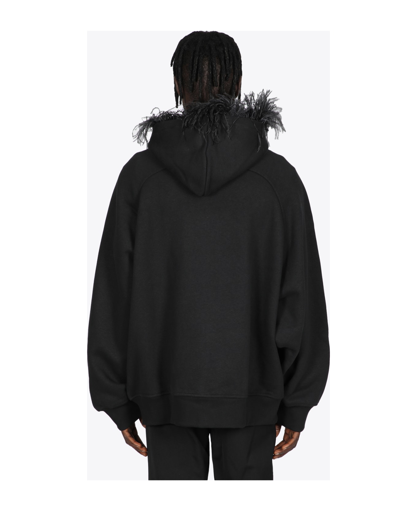 1017 ALYX 9SM Oversized Feathered Hoodie Black oversized hoodie