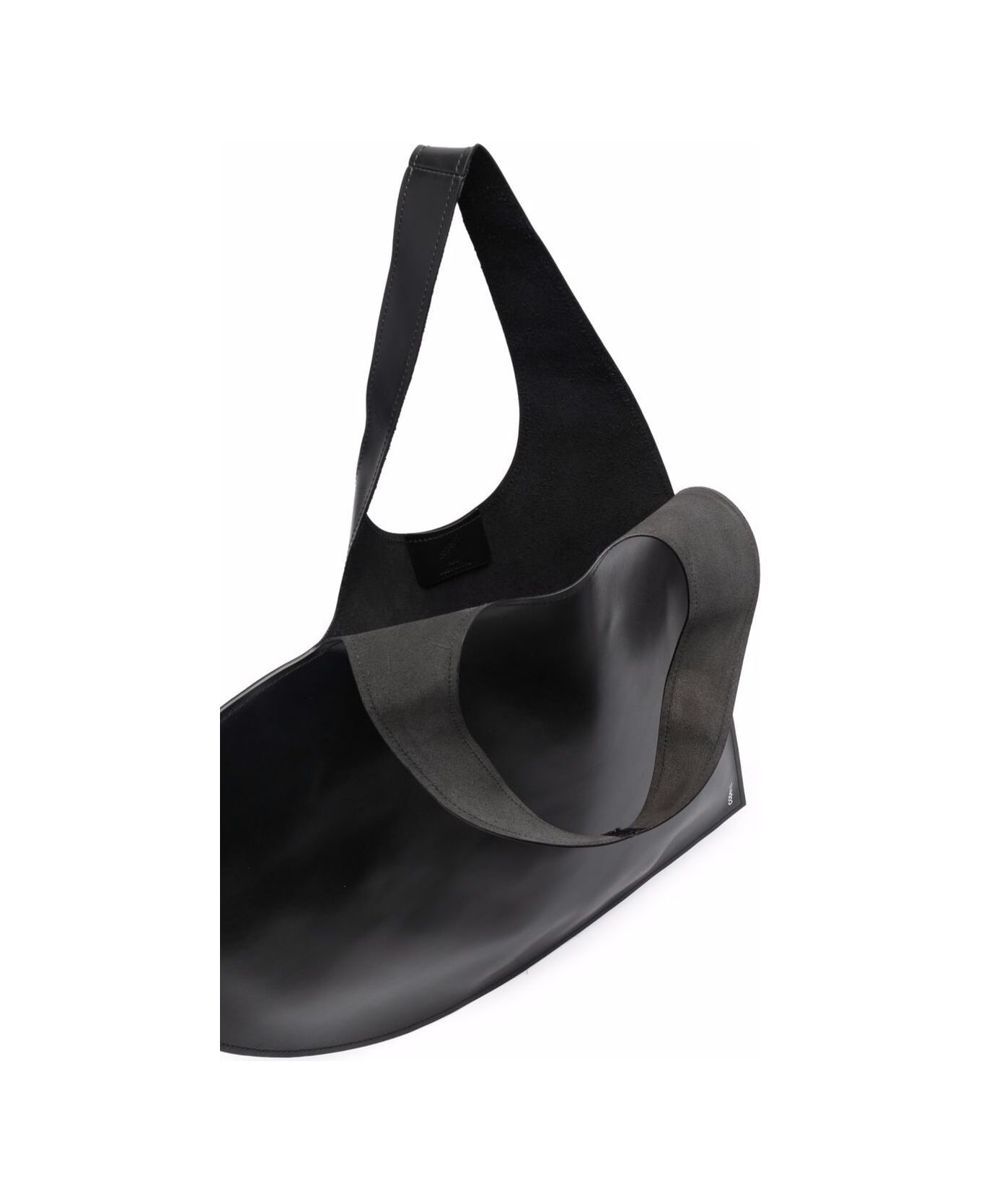 Coperni Black Leather Heart Handbag - Black