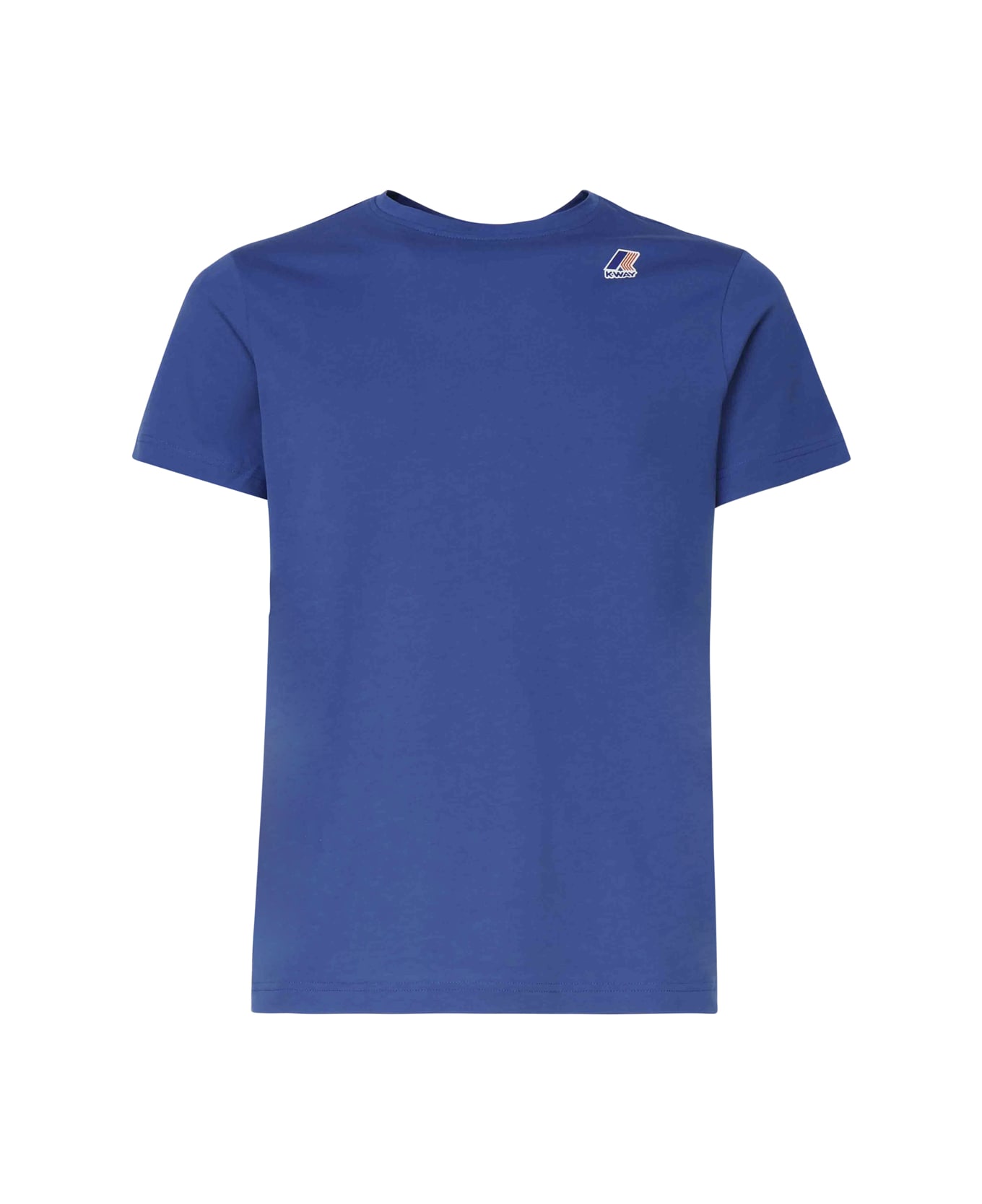 K-Way T-shirt Logo In Cotton - Blue Royal Marine