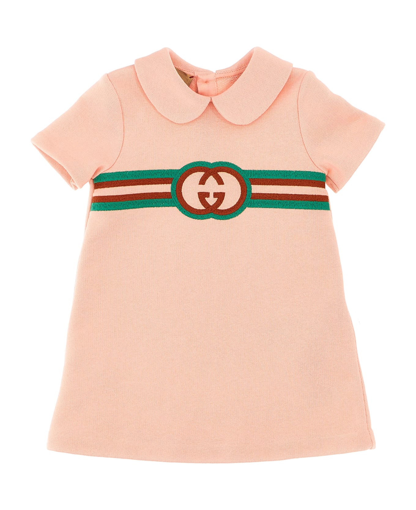 Gucci Logo Embroidery Dress - PINK ワンピース＆ドレス