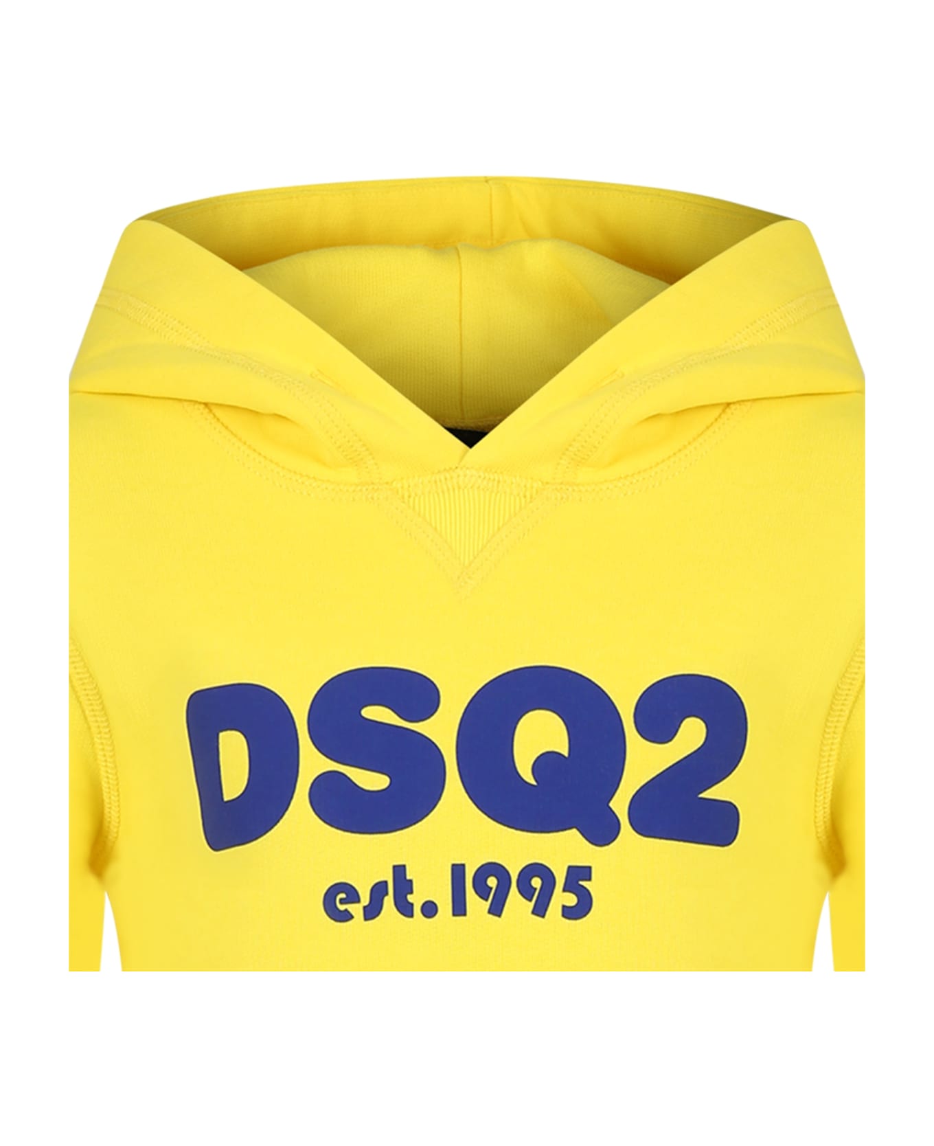 Dsquared2 Yellow Sweatshirt For Boy With Logo - Yellow