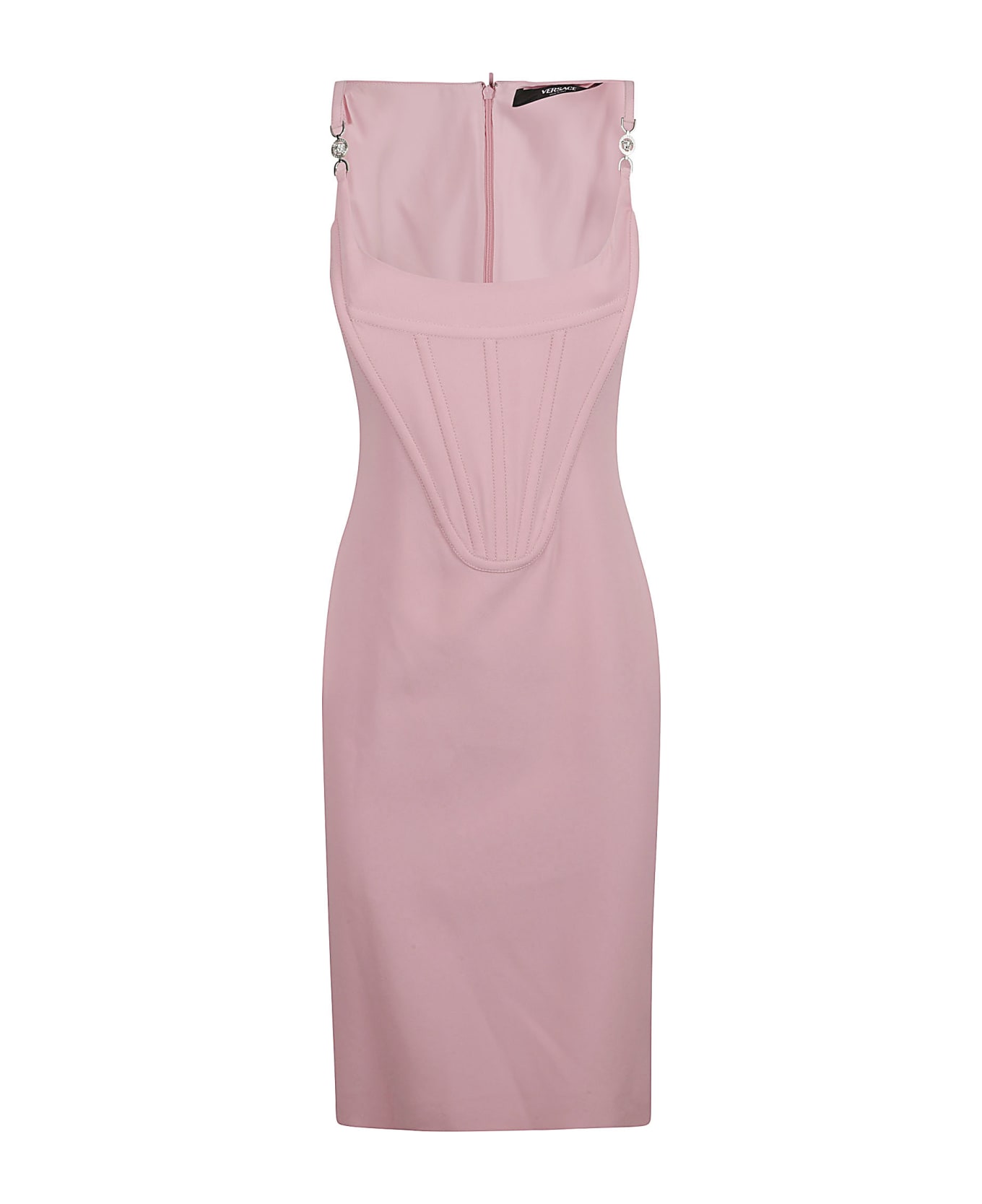 Versace Back Zip Sleeveless Dress - Pink