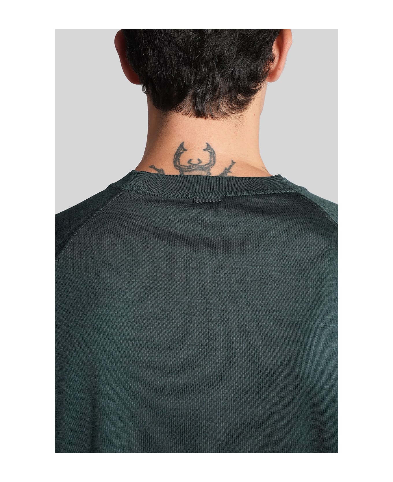 Zegna T-shirt In Green Wool - green