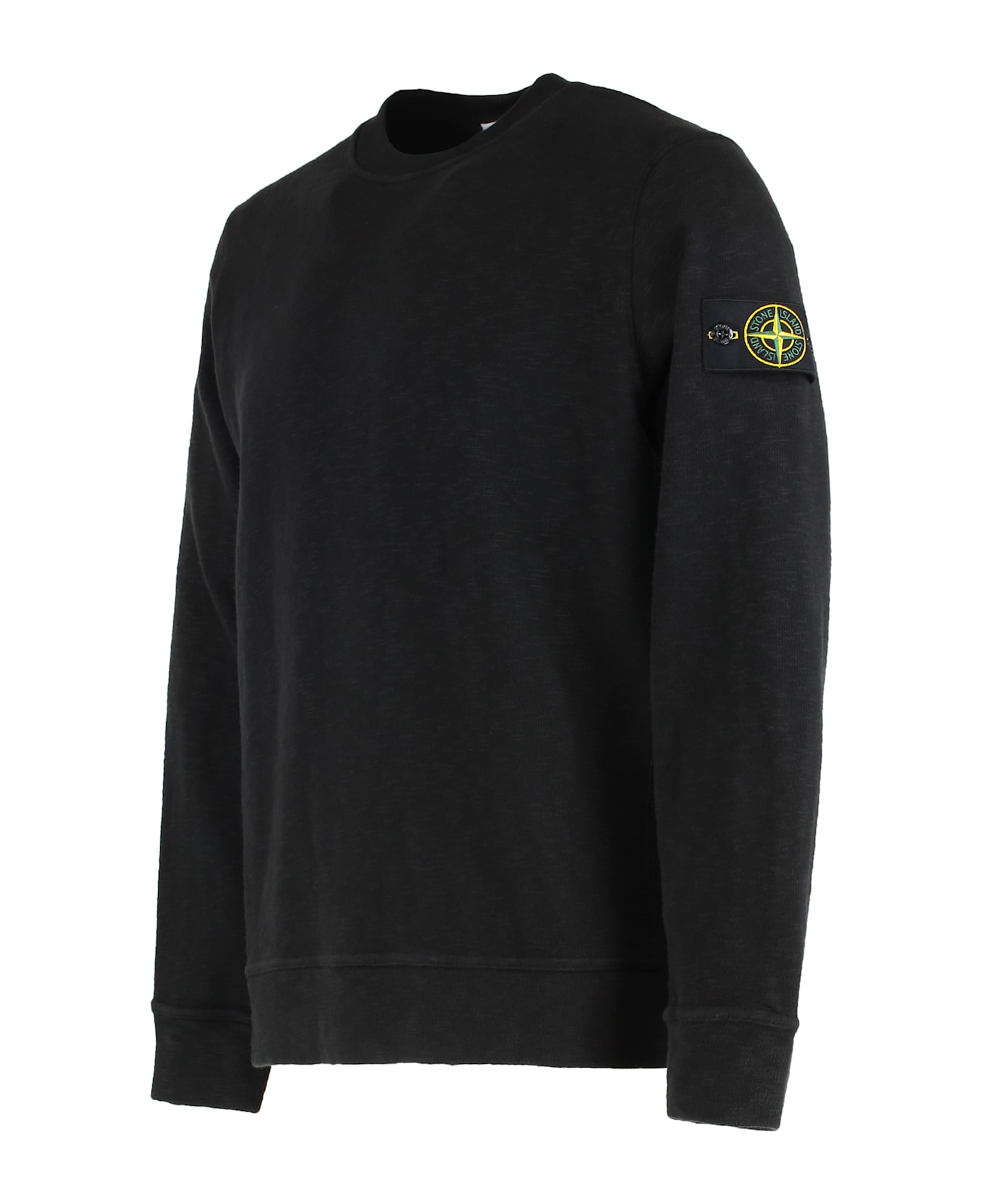Stone Island Sweatshirt In Cotton - black