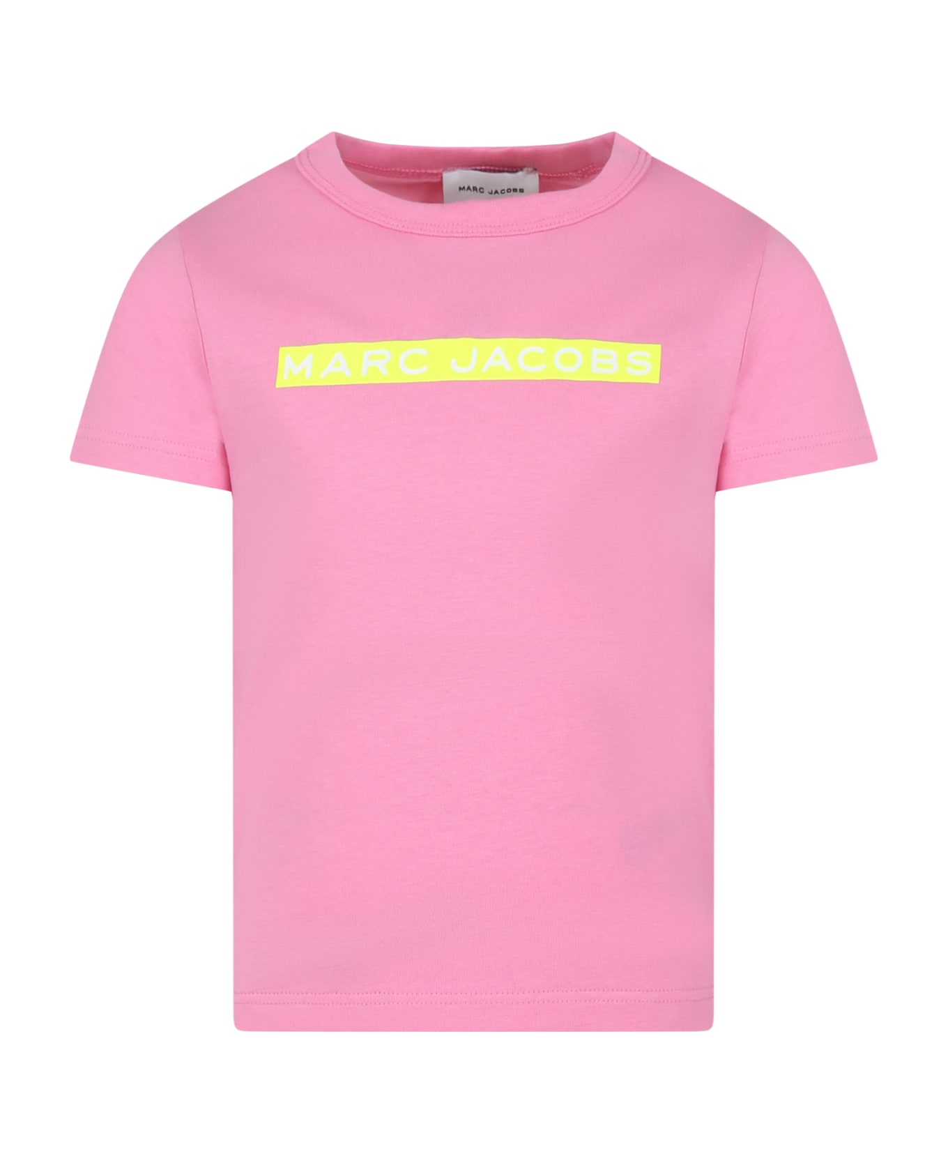 Marc Jacobs Pink T-shirt For Girl With Logo - Pink Tシャツ＆ポロシャツ