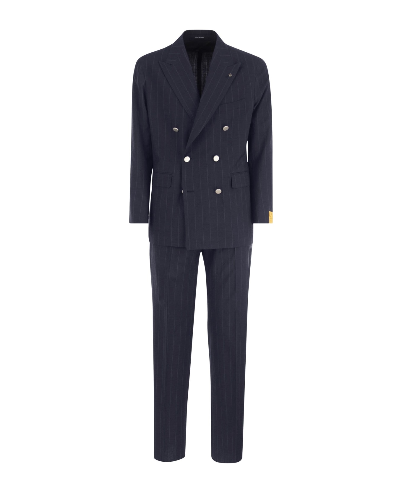 Tagliatore Double-breasted Pinstripe Suit - Blue