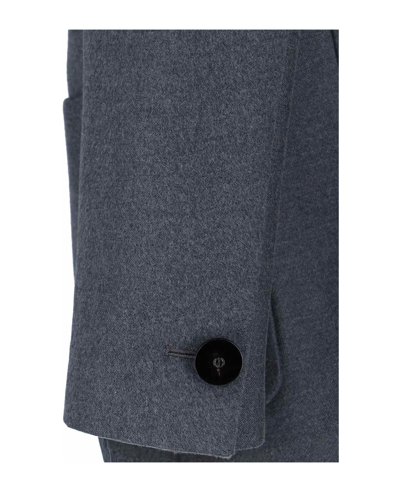 Giorgio Armani Single-breasted Silk Blazer - Gray