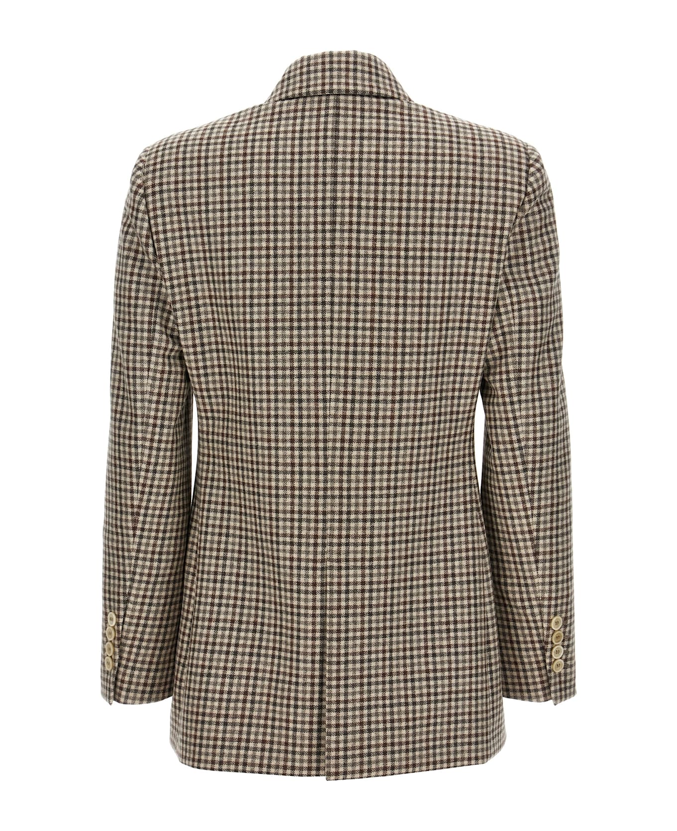 Brunello Cucinelli Blazer Check Monile - Beige