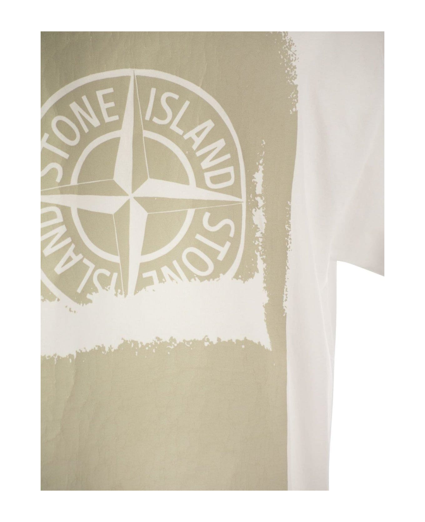 Stone Island Back Print T-shirt - White シャツ