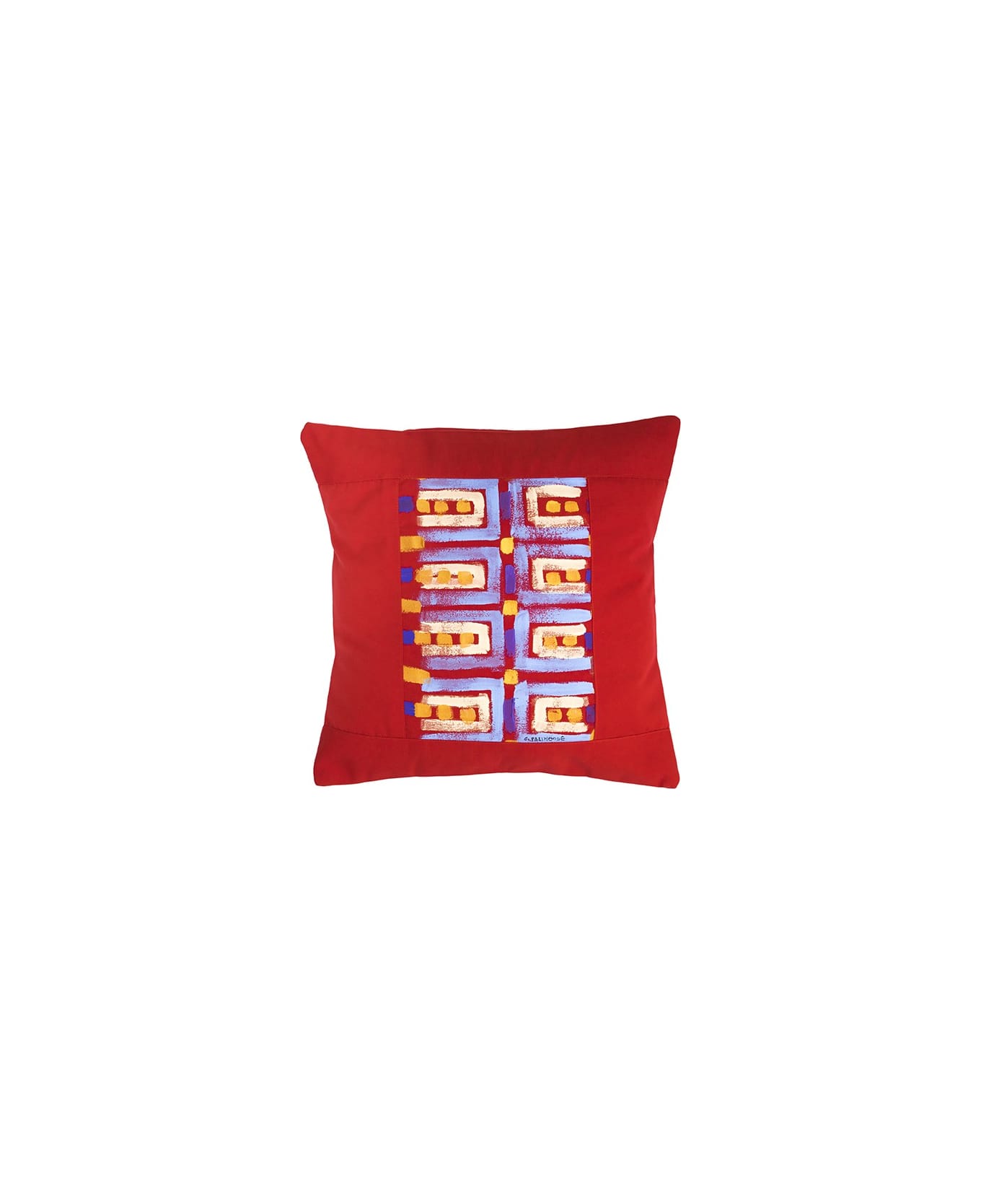 Le Botteghe su Gologone Acrylic Hand Painted Outdoor Cushion 60x60 cm - Red