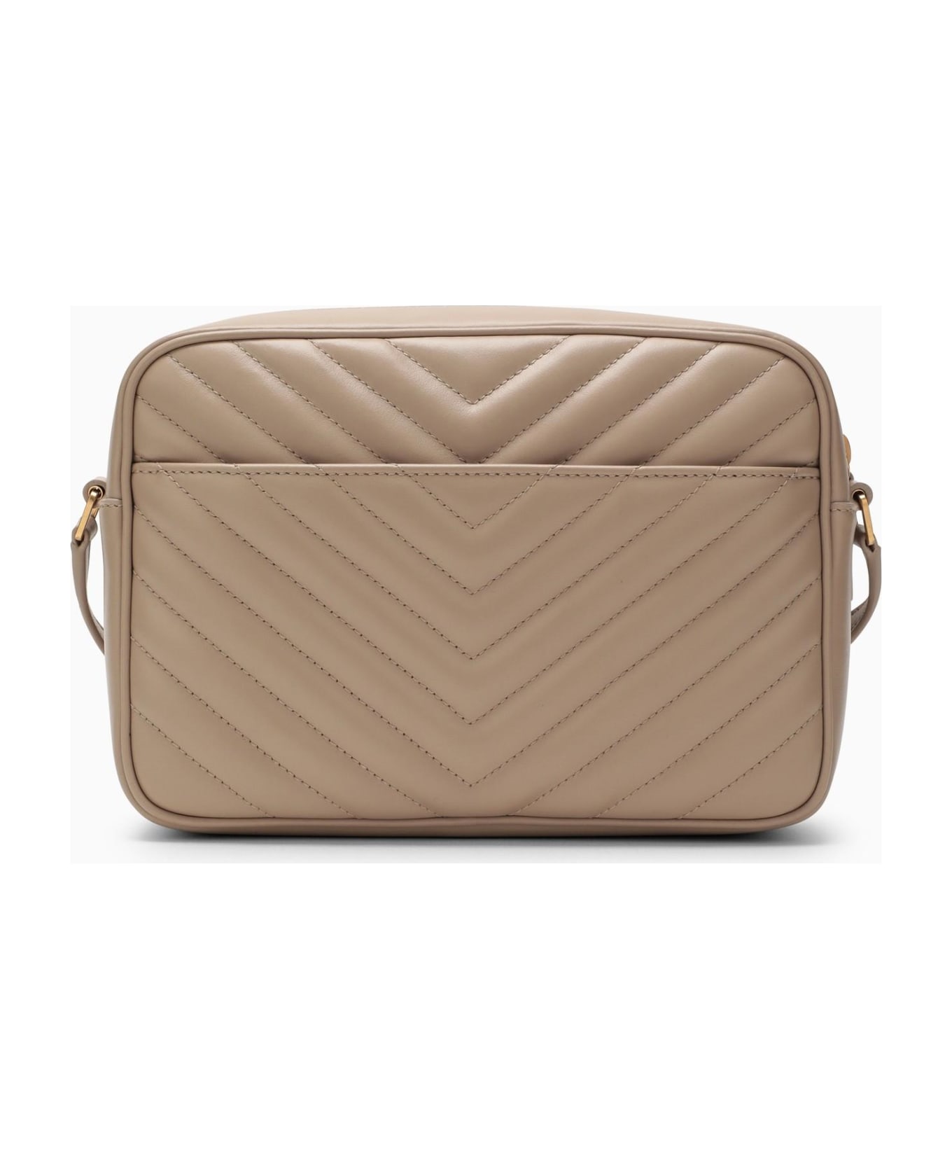 Saint Laurent Lou Zip-up Quilted Crossbody Bag - Beige