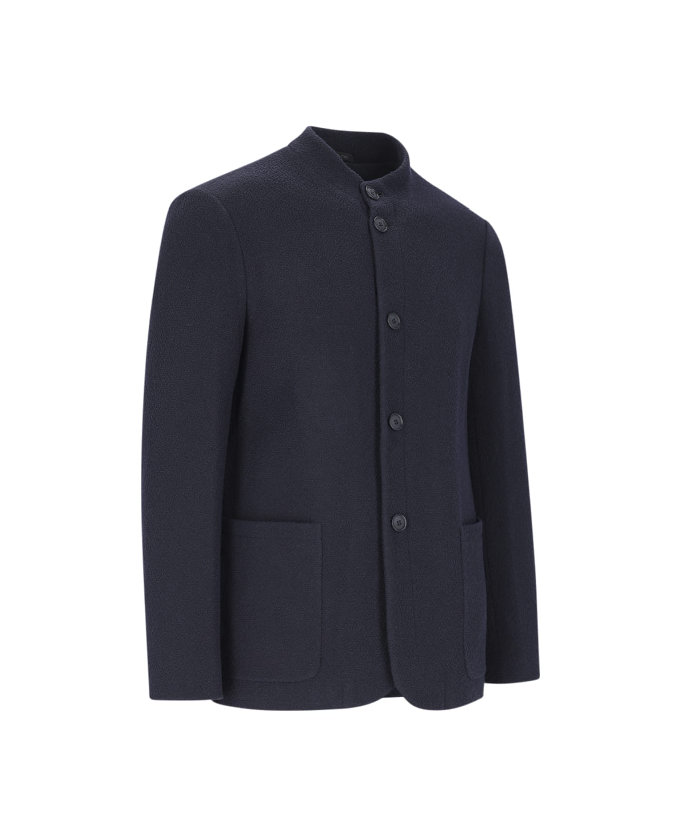 Giorgio Armani Korean Collar Jacket - Blue