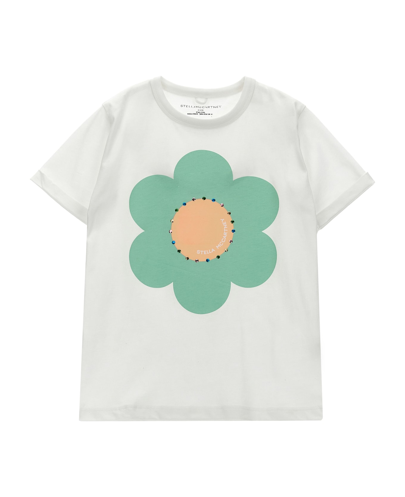 Stella McCartney Kids Print And Rhinestone T-shirt - White