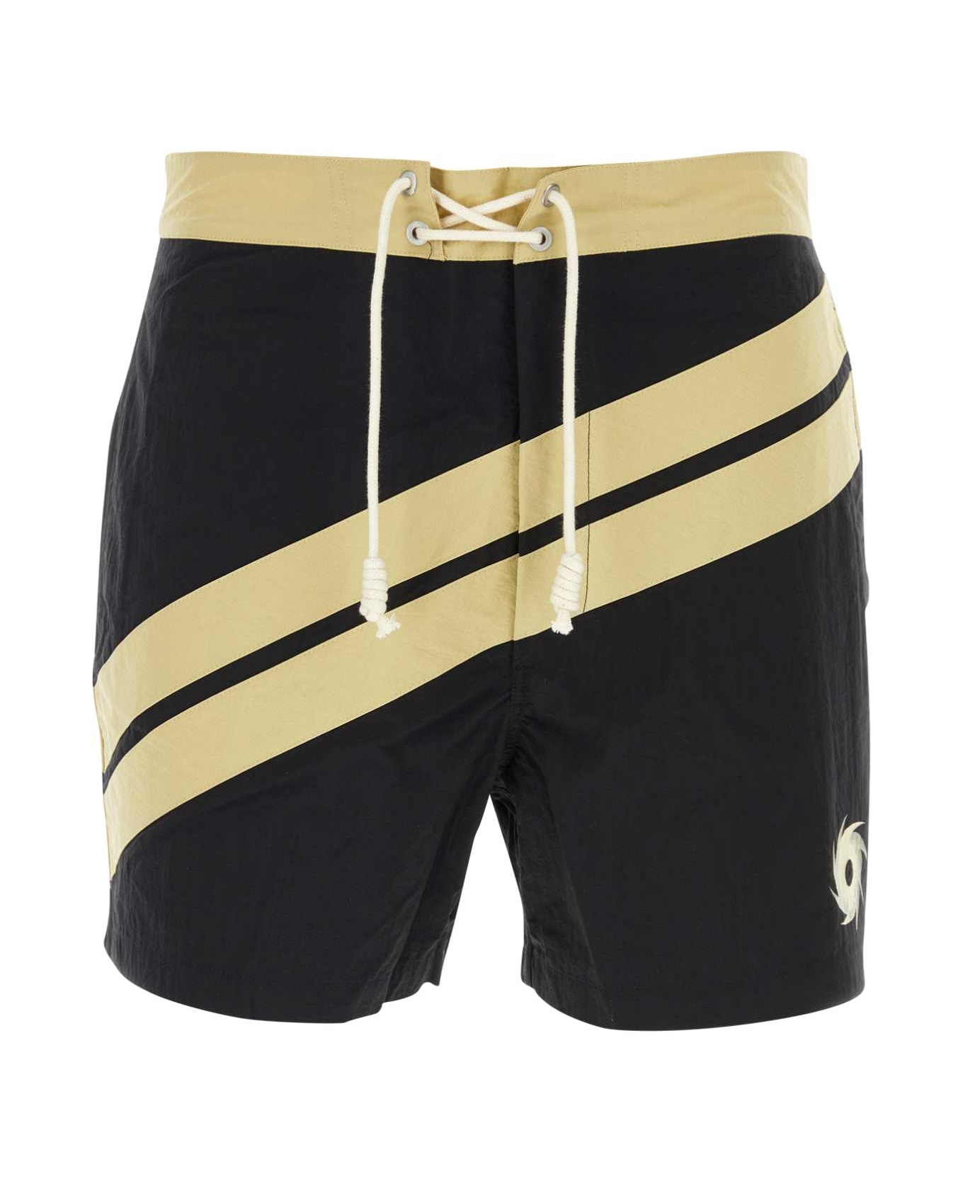 Palm Angels Two-tone Nylon Swimming Shorts - Multicolor
