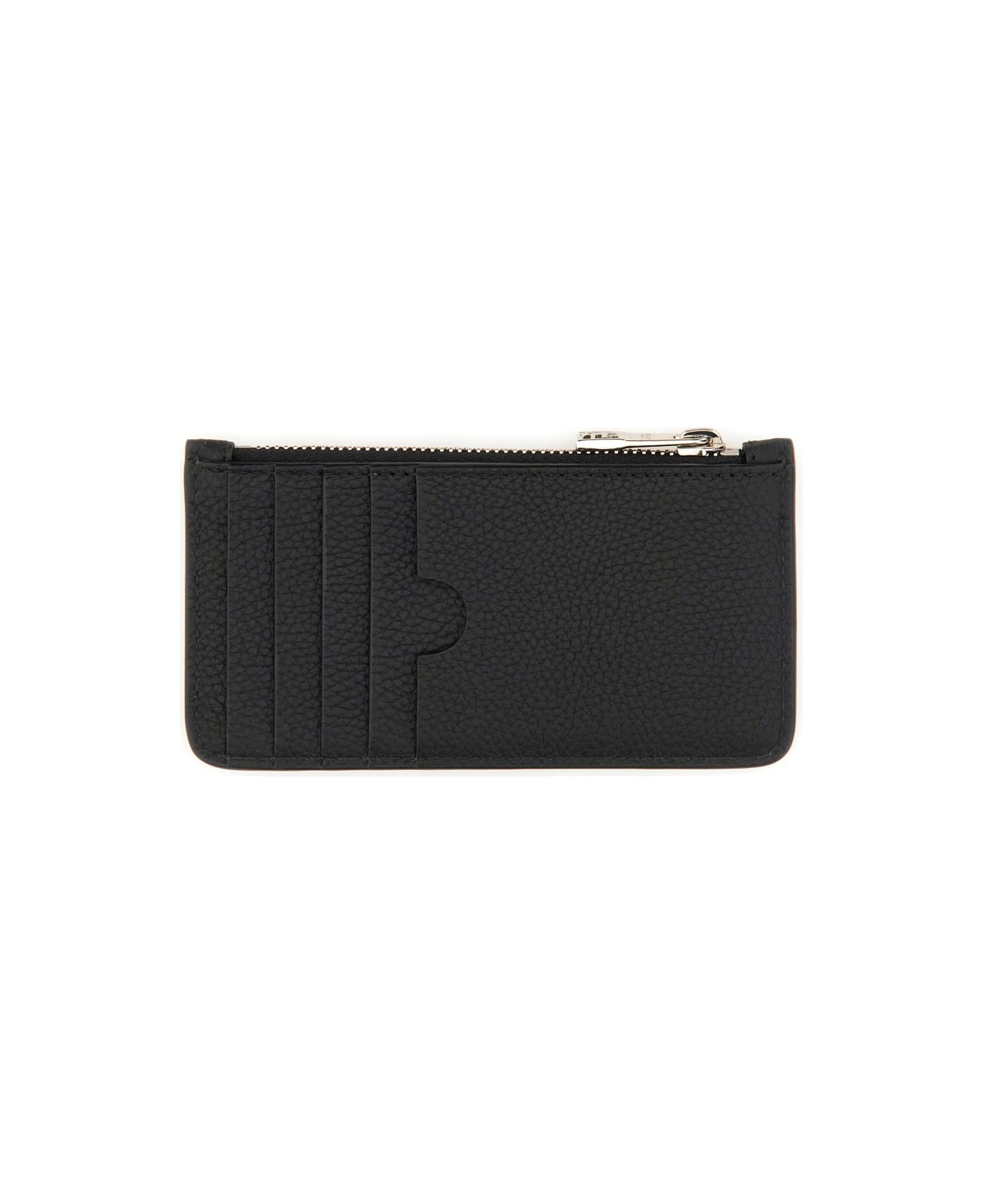 Balmain Leather Coin Purse - BLACK