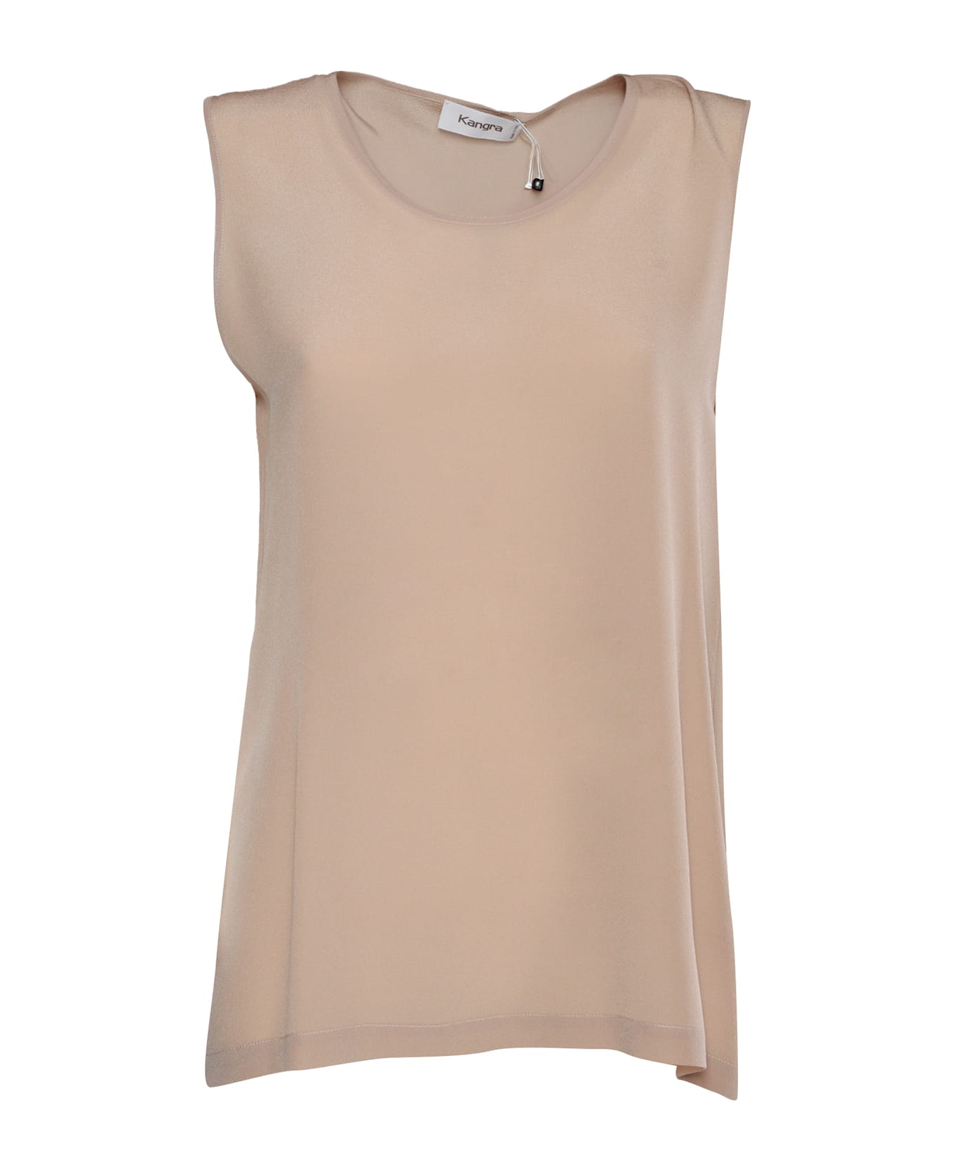 Kangra Silk Tank Top - BEIGE