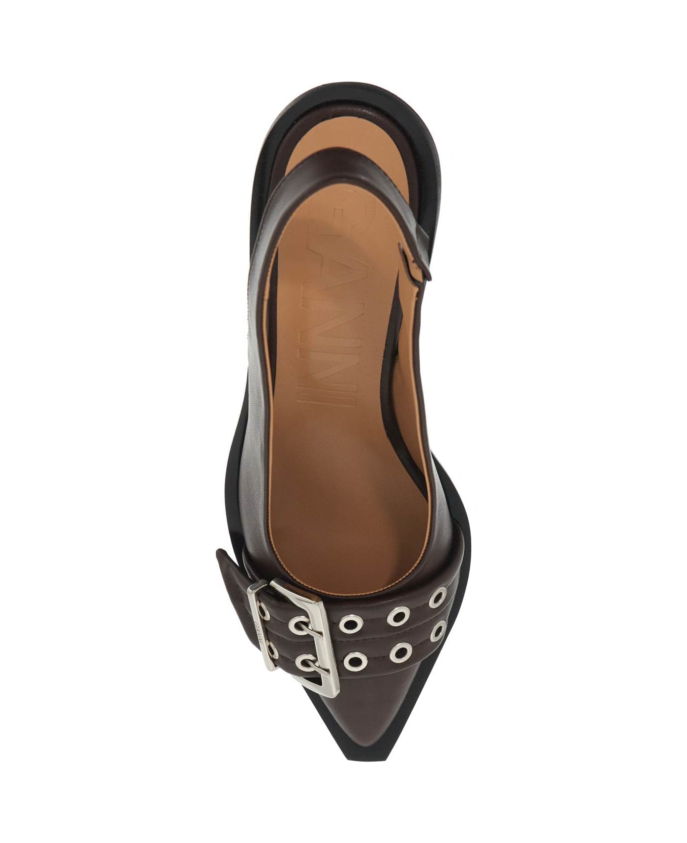 Ganni Slingback Decollet - CHOCOLATE FONDANT (Brown)