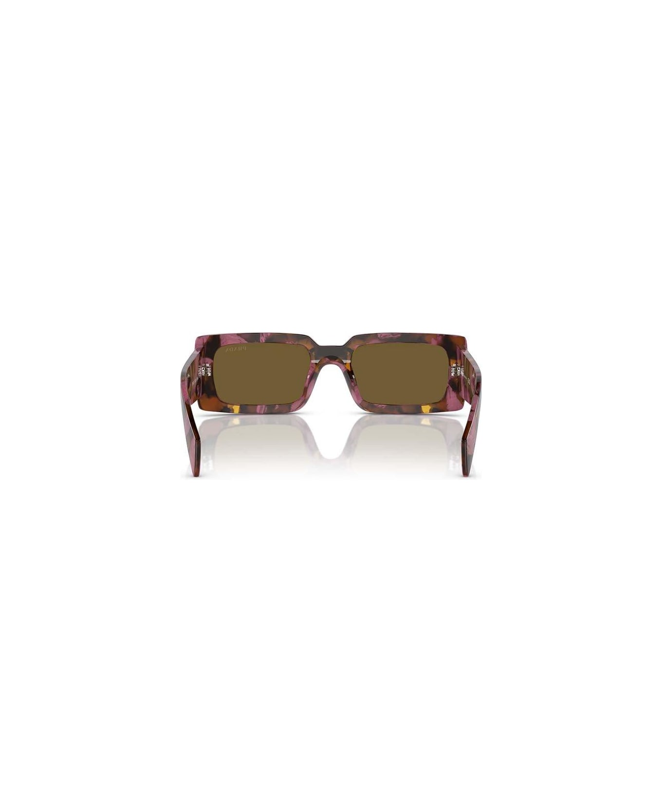 Prada Eyewear Marbled Rectangular Frame Sunglasses - 18N01T